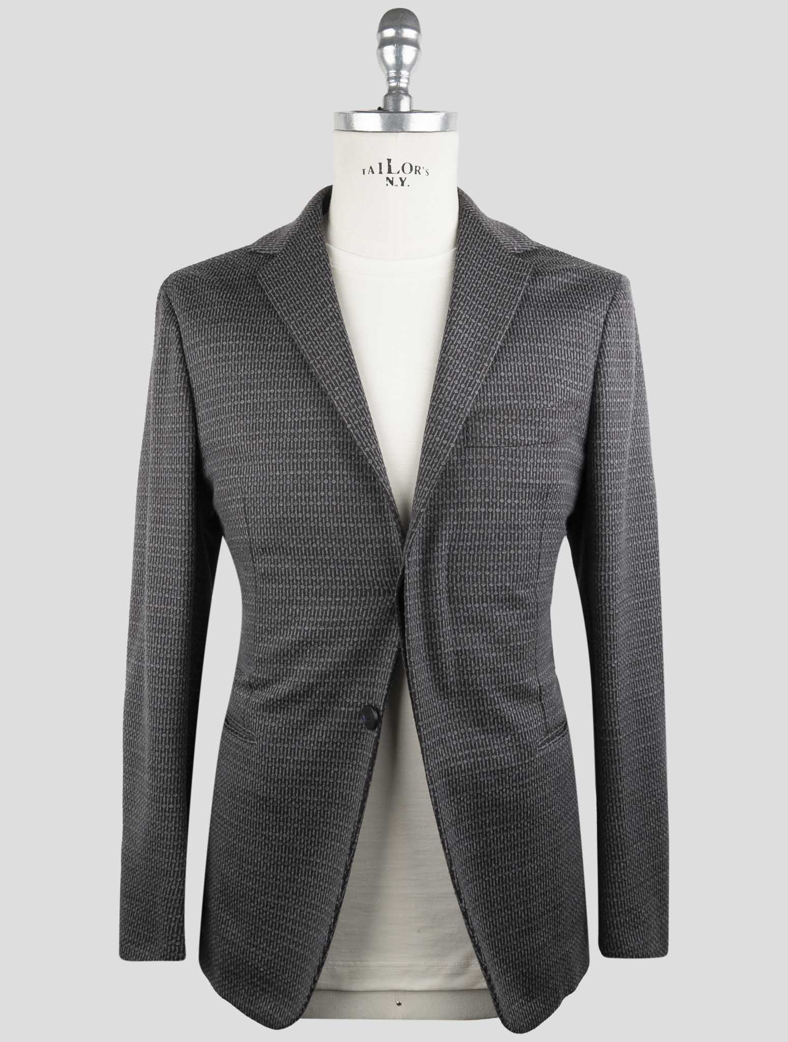 Kiton Knt Gray Cashmere Wool Pl Suit
