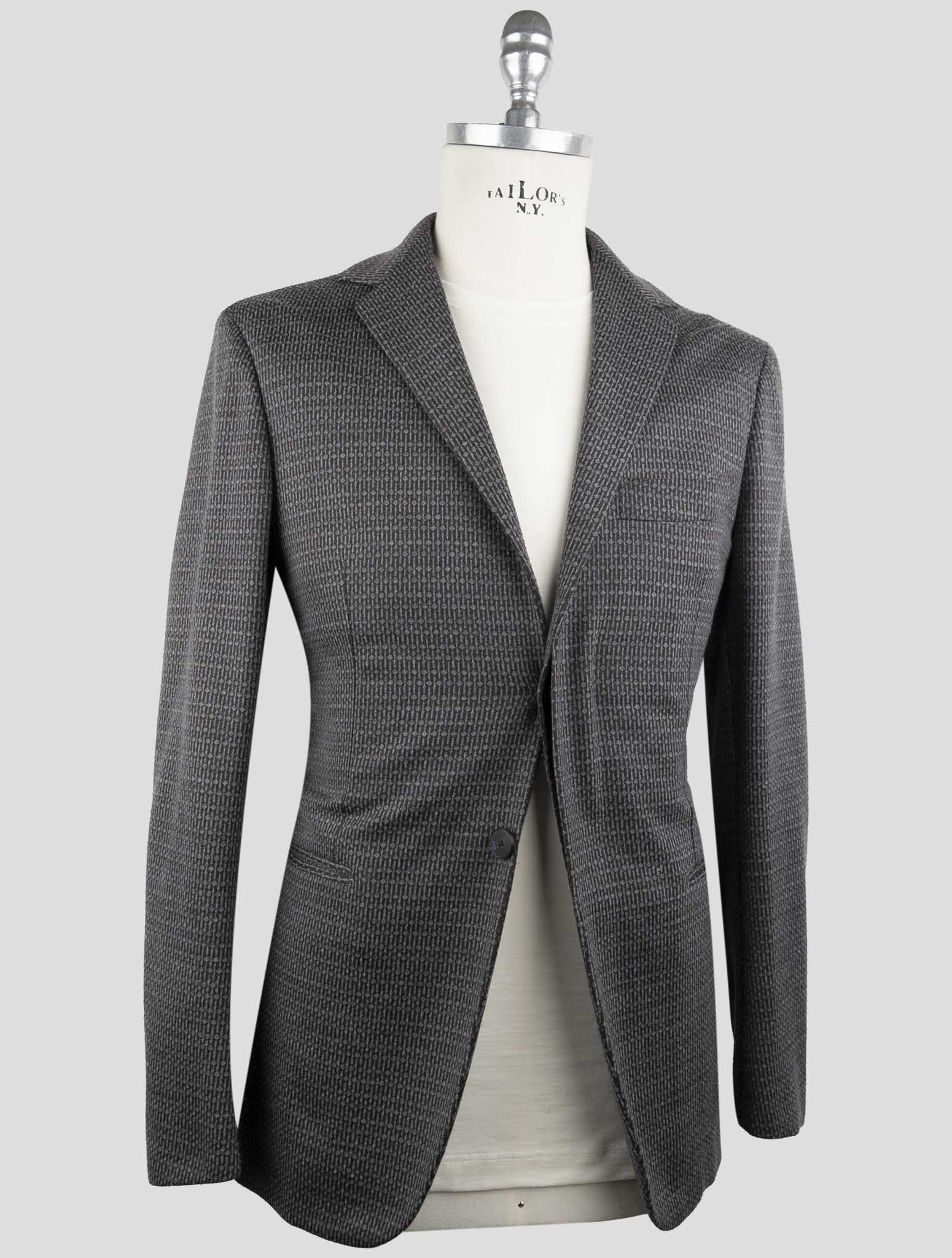 Kiton Knt Gray Cashmere Wool Pl Suit