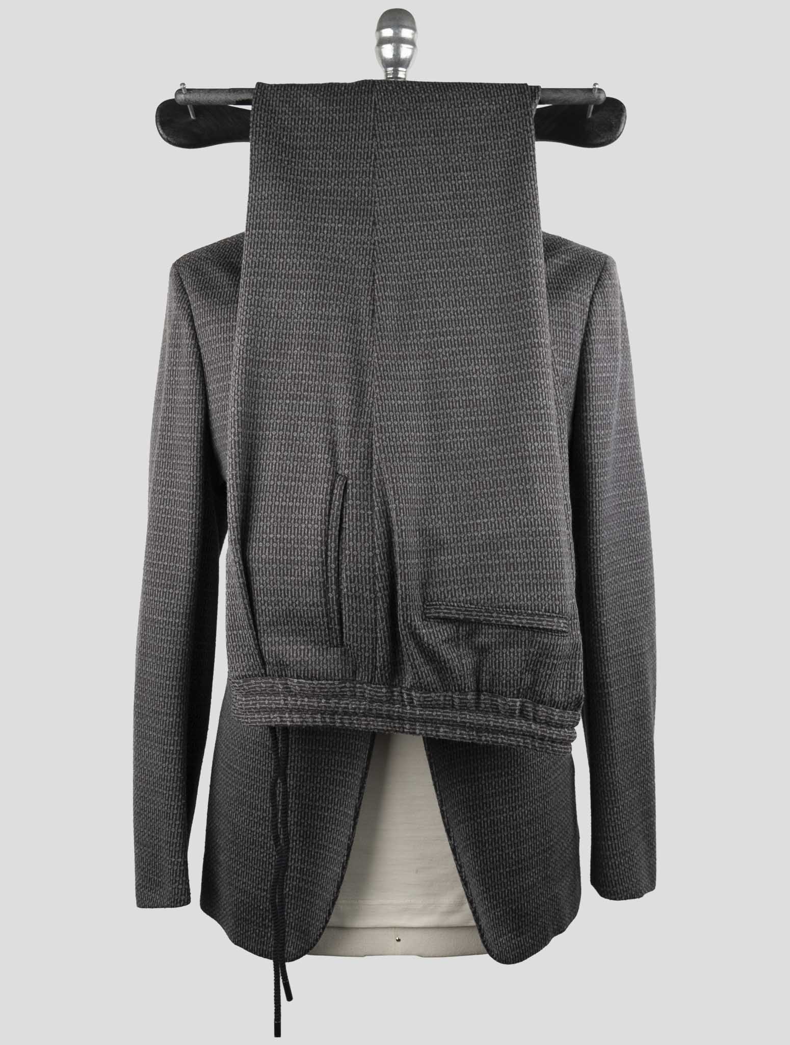 Kiton Knt Gray Cashmere Wool Pl Suit