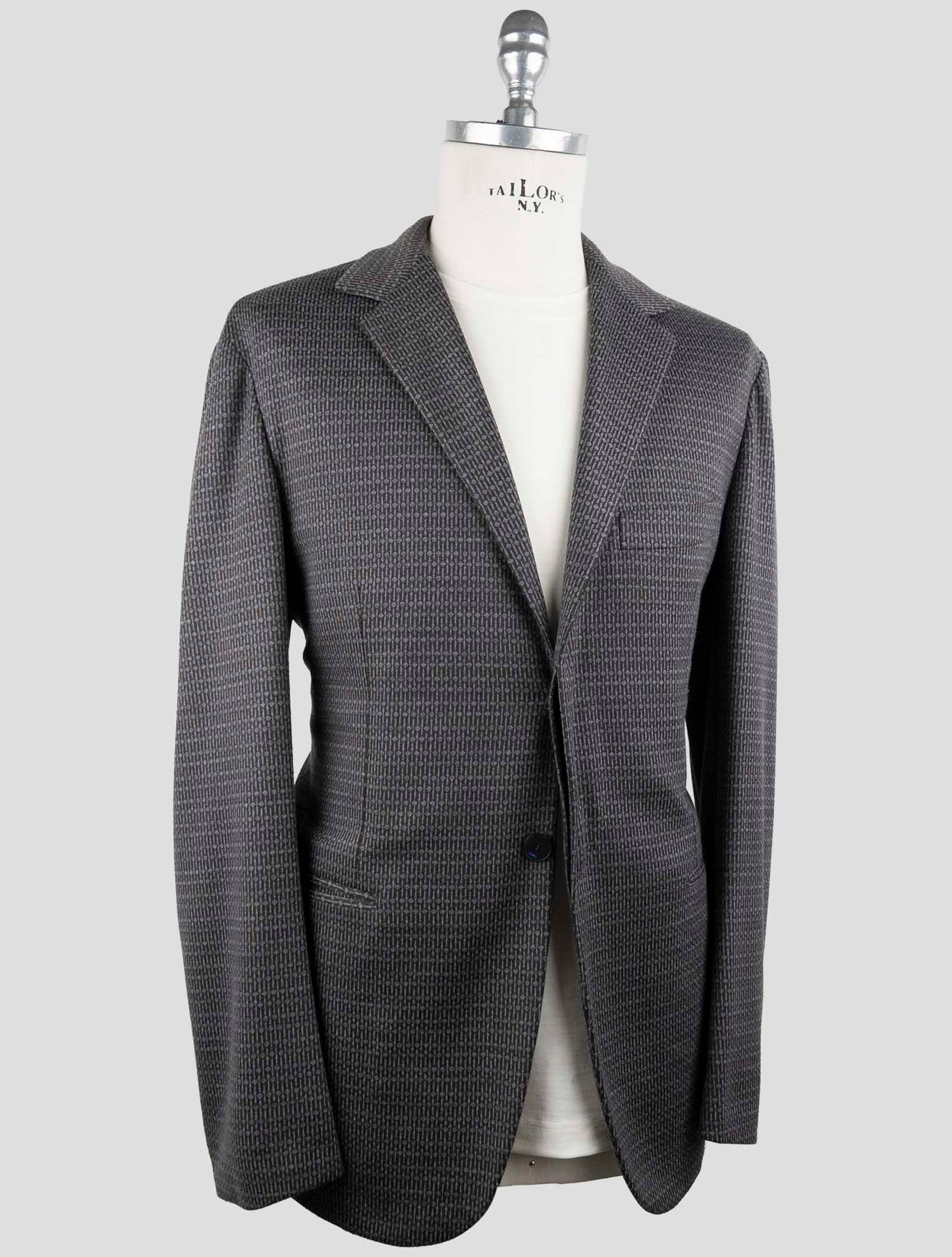 Kiton Knt Gray Cashmere Wool Pl Suit