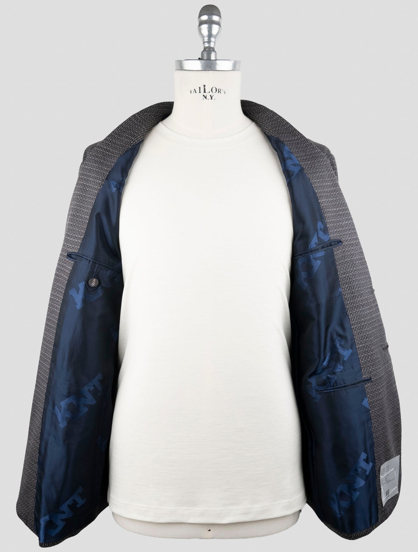 Kiton Knt Gray Cashmere Wool Pl Suit