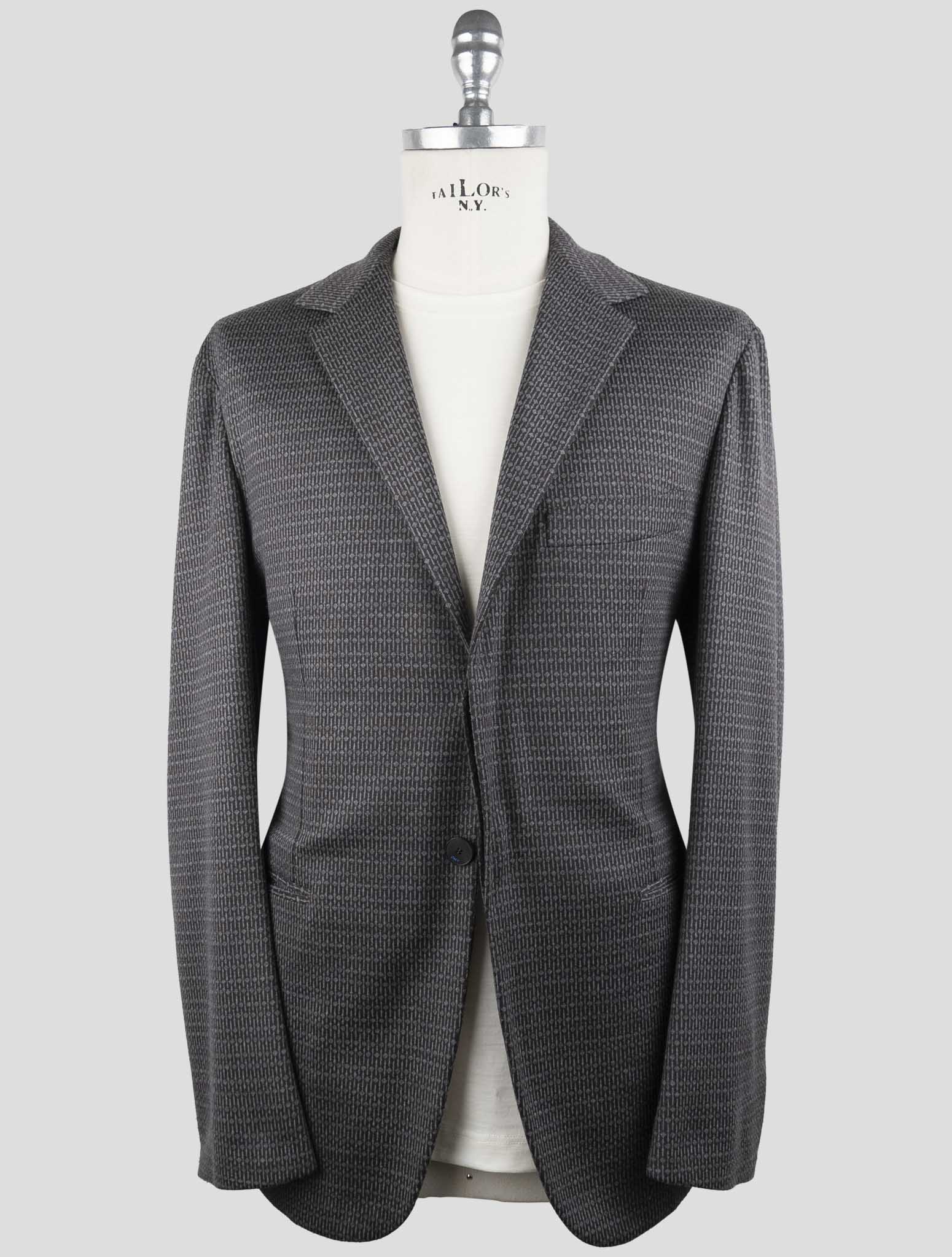 Kiton Knt Gray Cashmere Wool Pl Suit