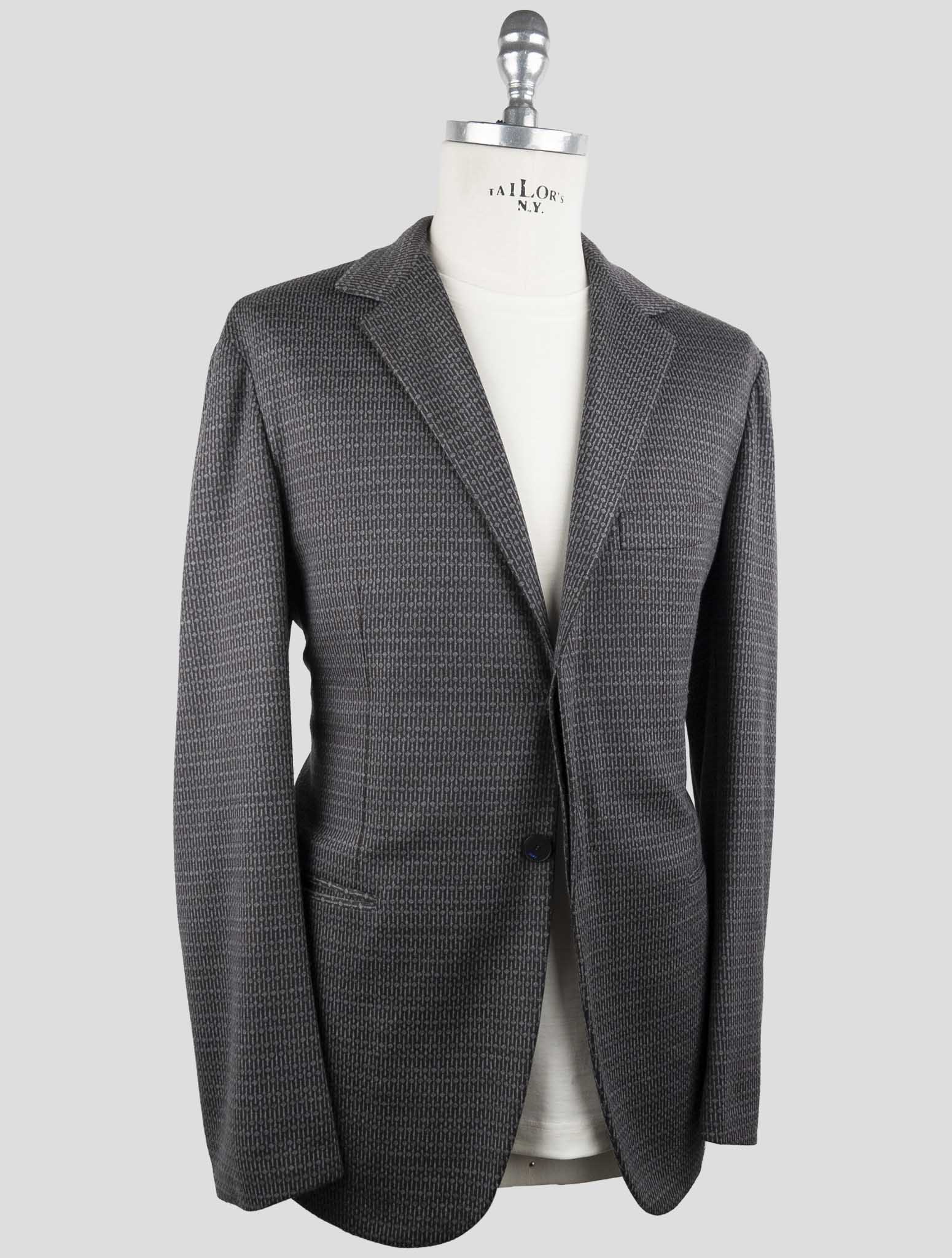Kiton Knt Gray Cashmere Wool Pl Suit