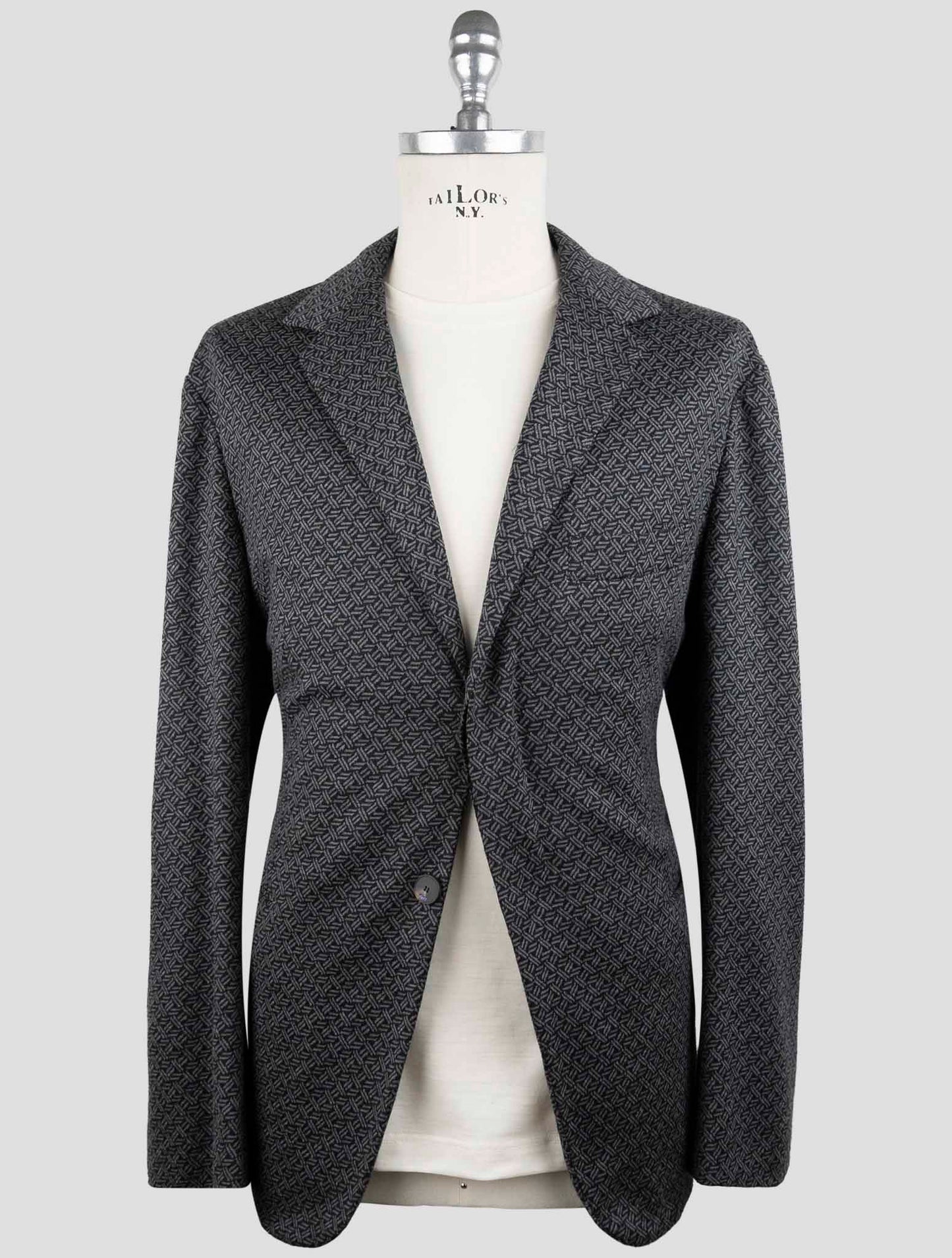 Kiton Knt Gray Cashmere Wool Pl Suit