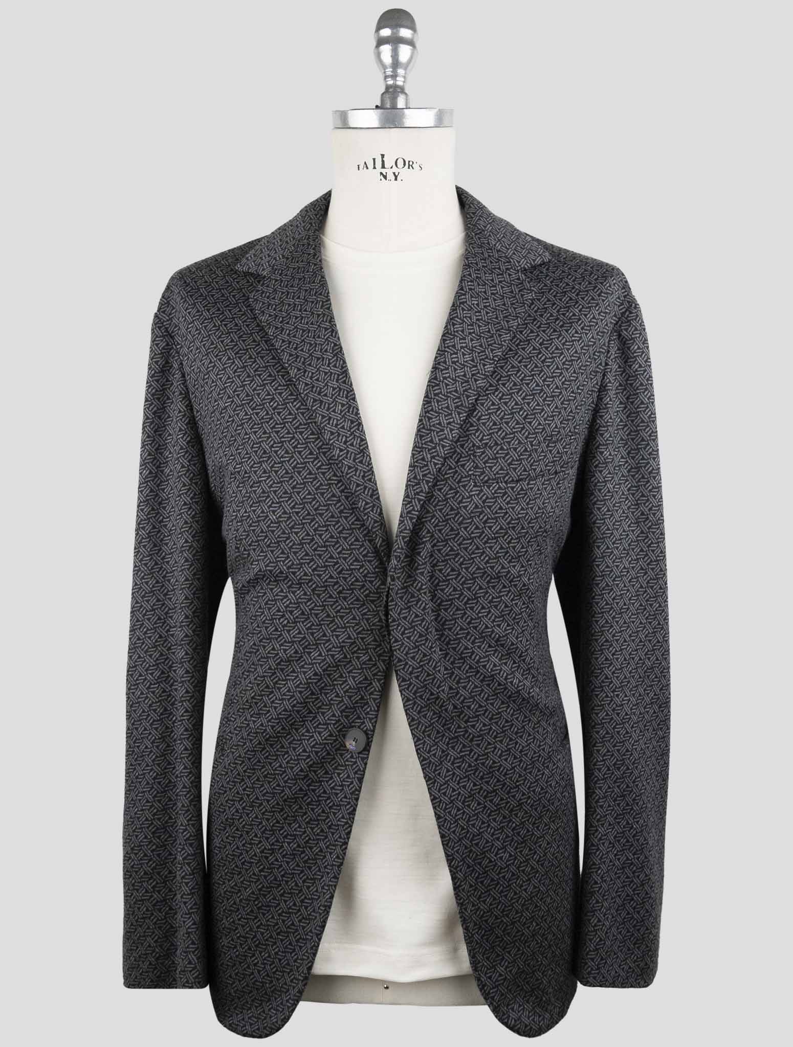 Kiton Knt Gray Cashmere Wool Pl Suit