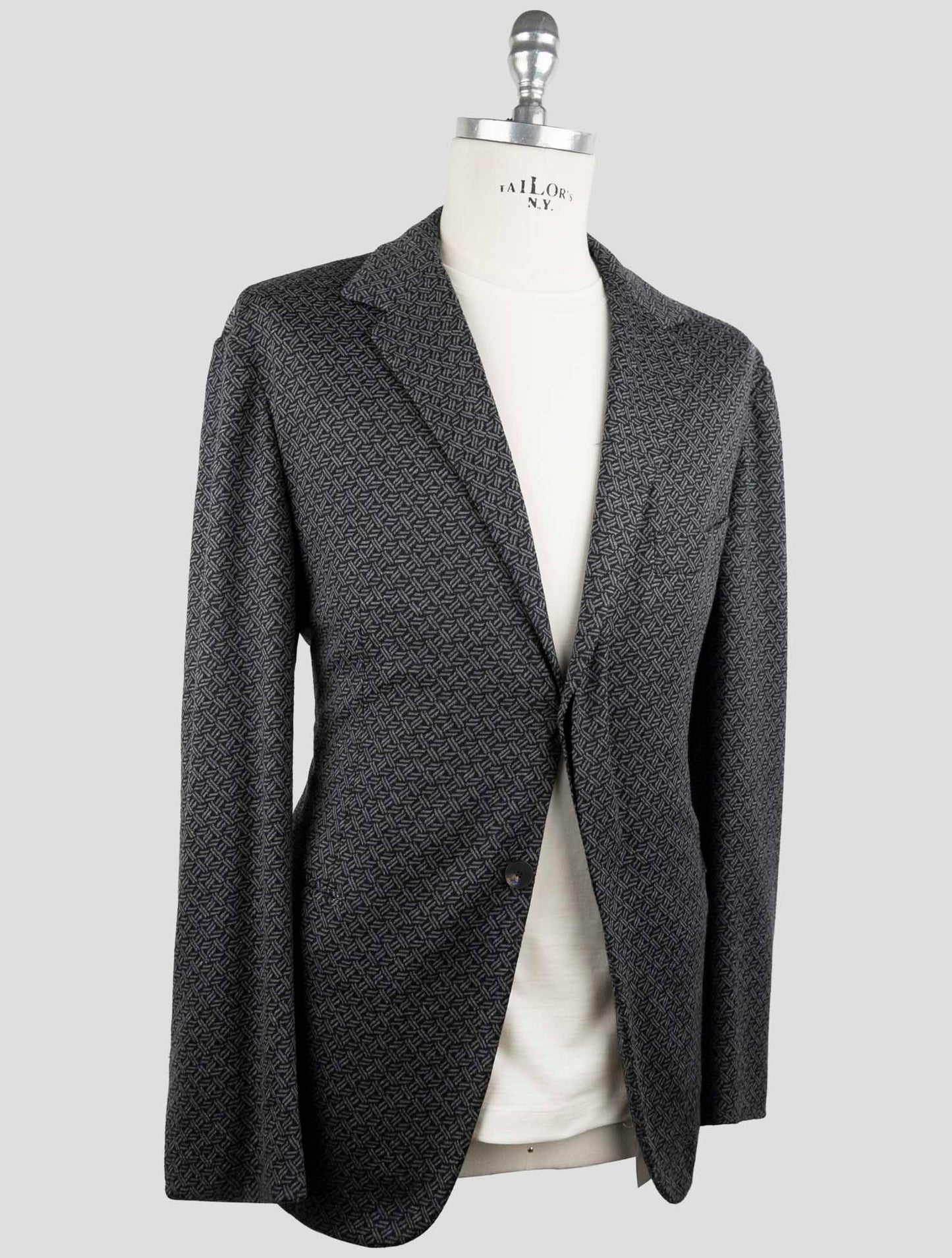 Kiton Knt Gray Cashmere Wool Pl Suit