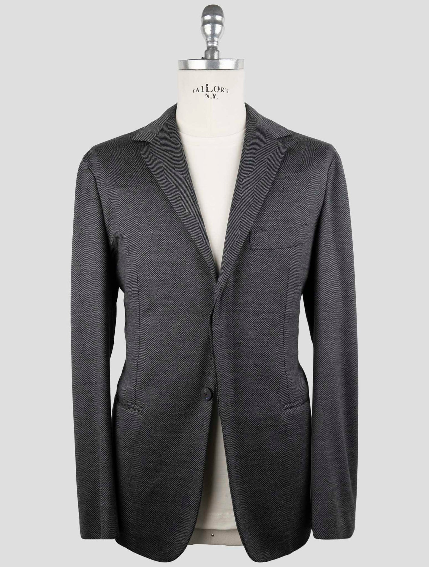 Kiton Knt Gray Cashmere Wool Pl Suit
