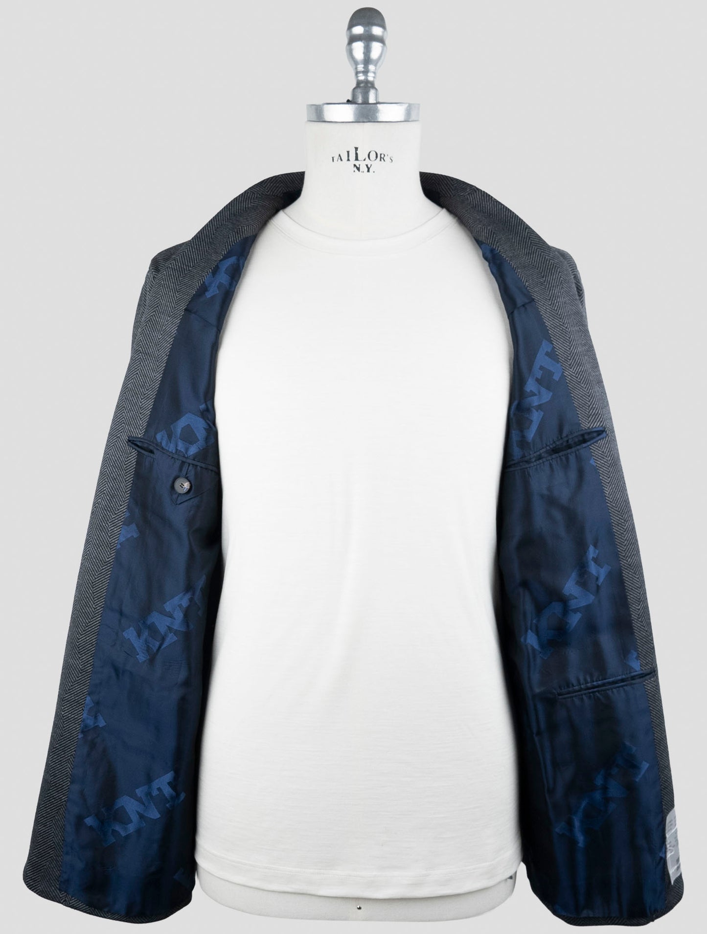 Kiton Knt Gray Cashmere Wool Pl Suit