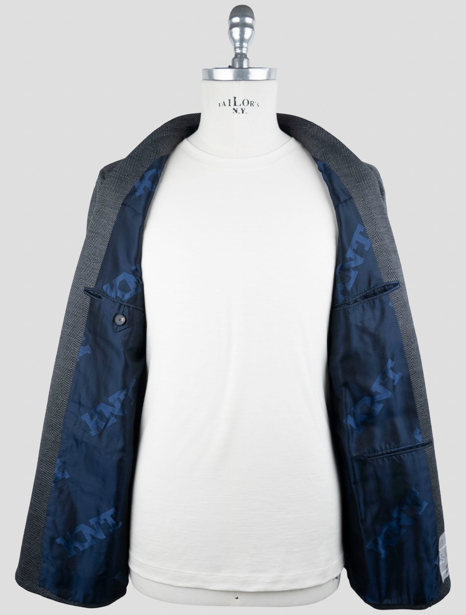 Kiton Knt Gray Cashmere Wool Pl Suit