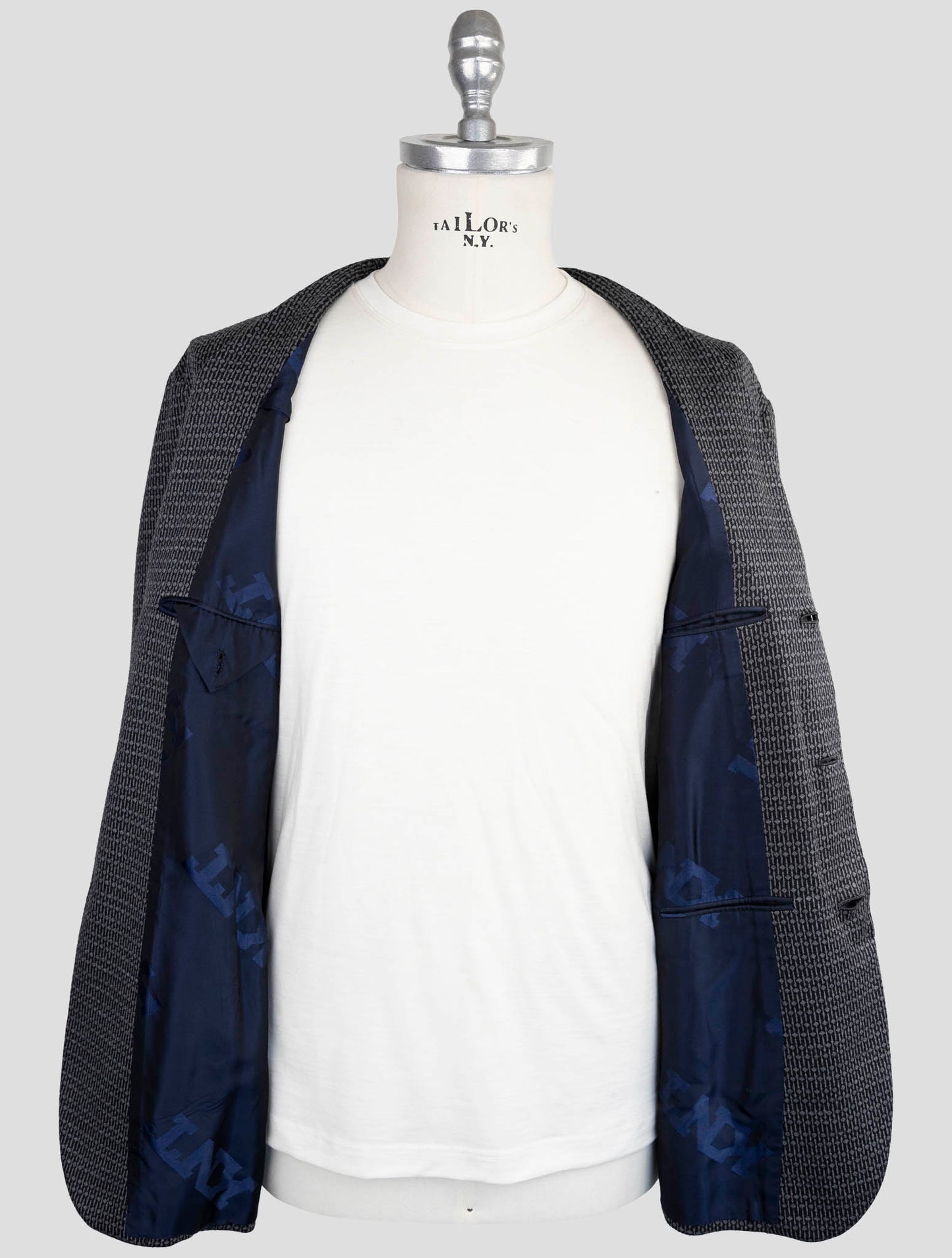 Kiton Knt Gray Cashmere Wool Pl Suit