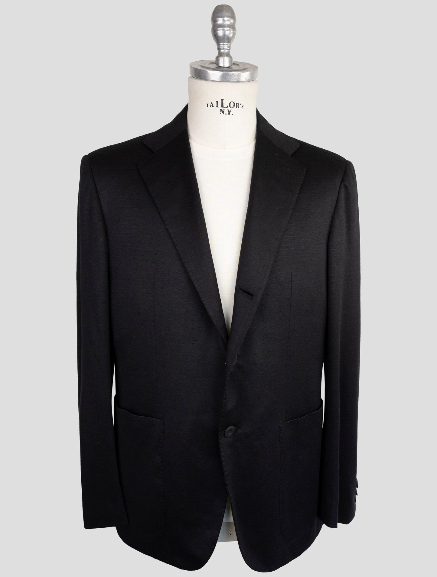 Kiton Knt Blue Wool Suit
