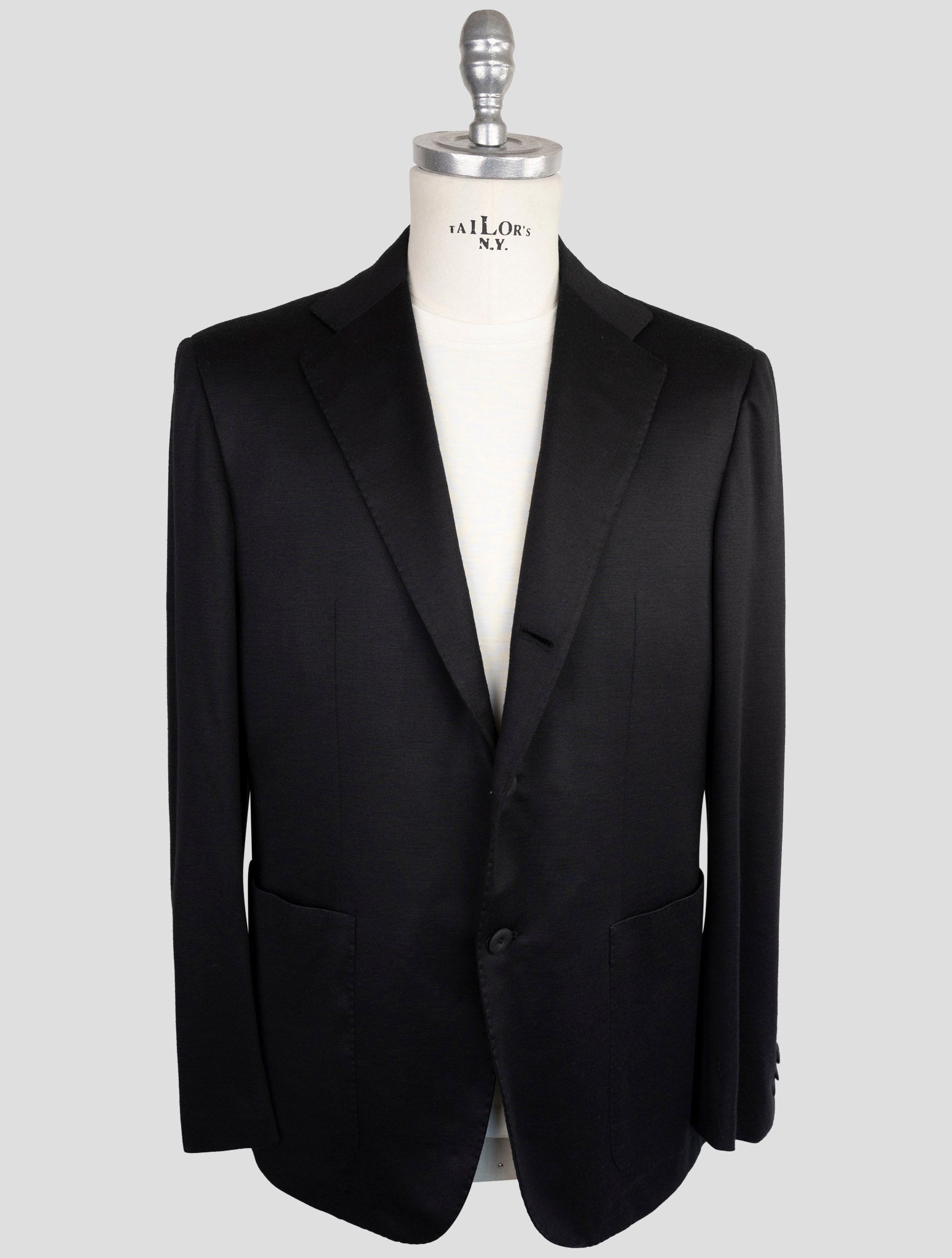Kiton Knt Blue Wool Suit