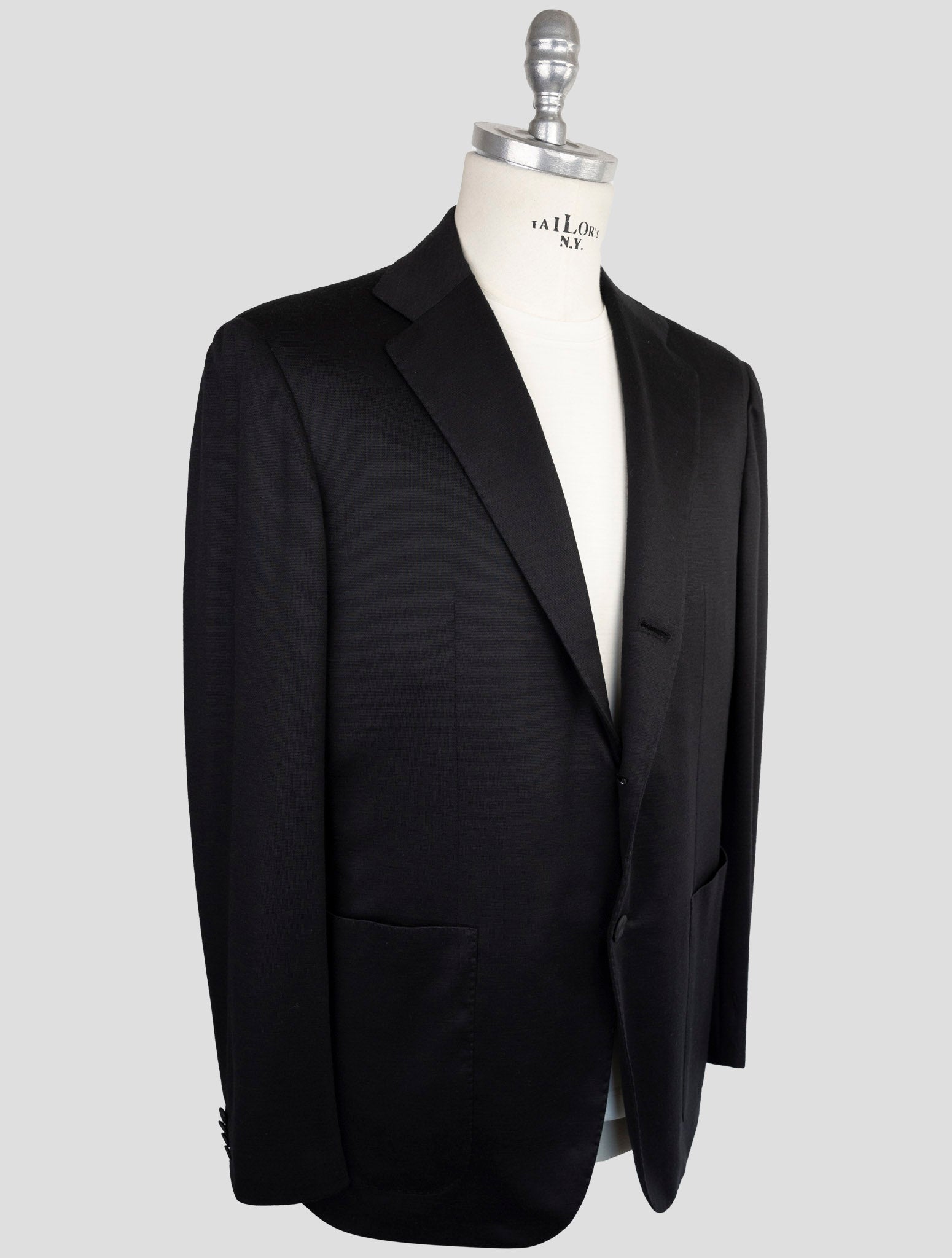 Kiton Knt Blue Wool Suit