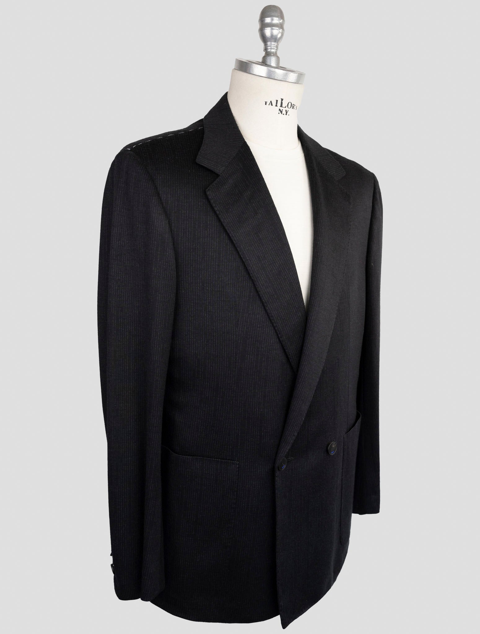 Kiton Knt Dark Gray Wool Suit