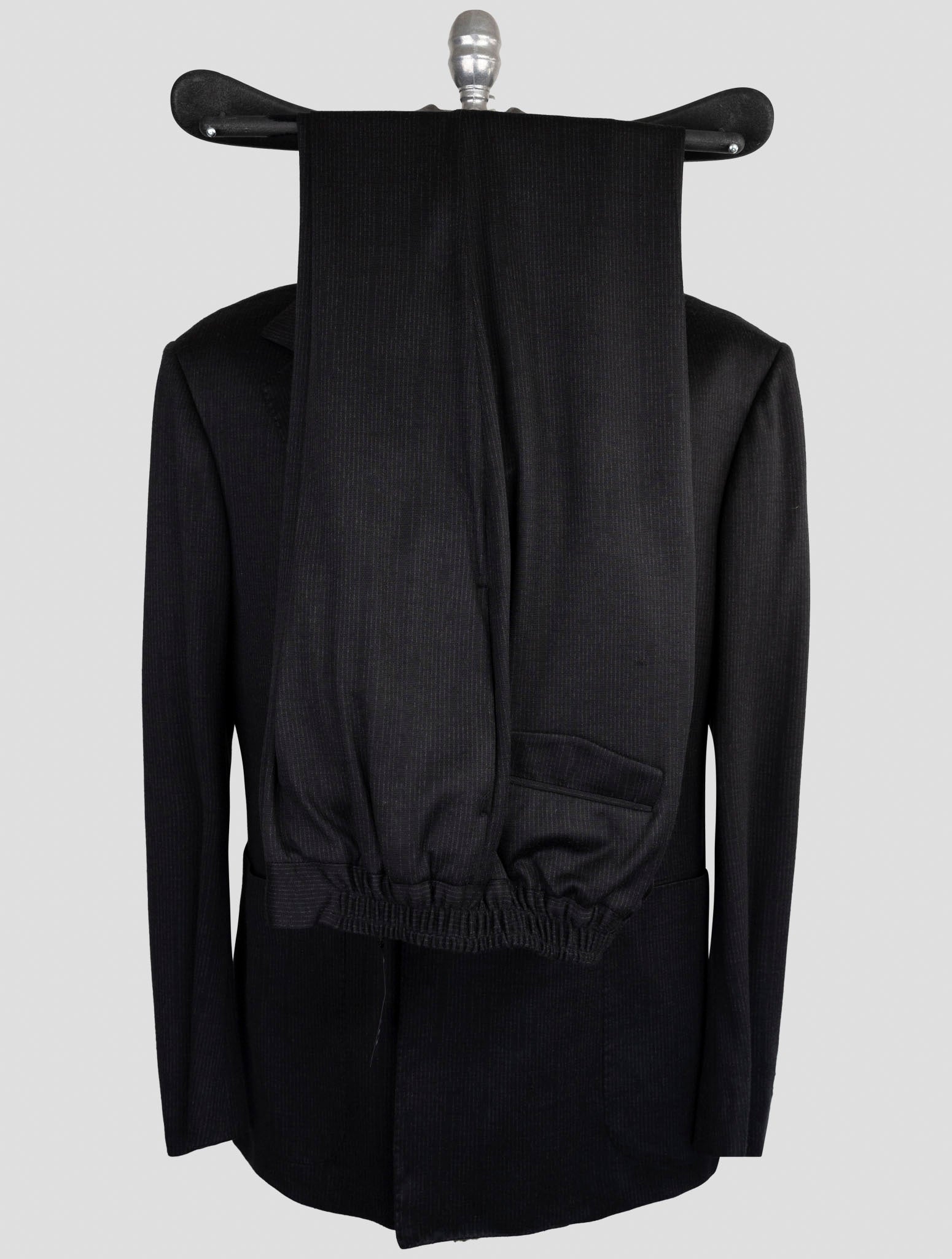 Kiton Knt Dark Gray Wool Suit