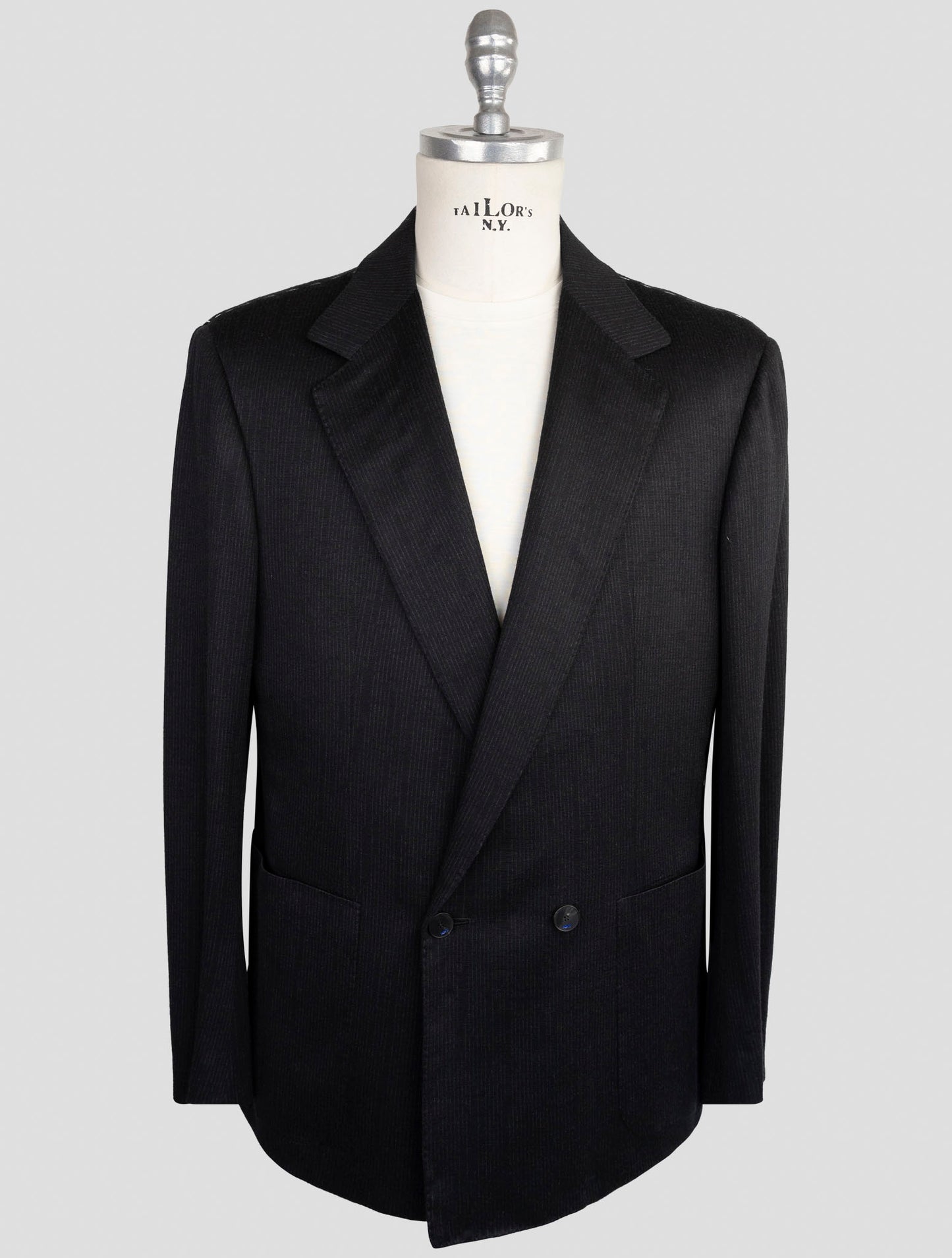Kiton Knt Blue Wool Suit