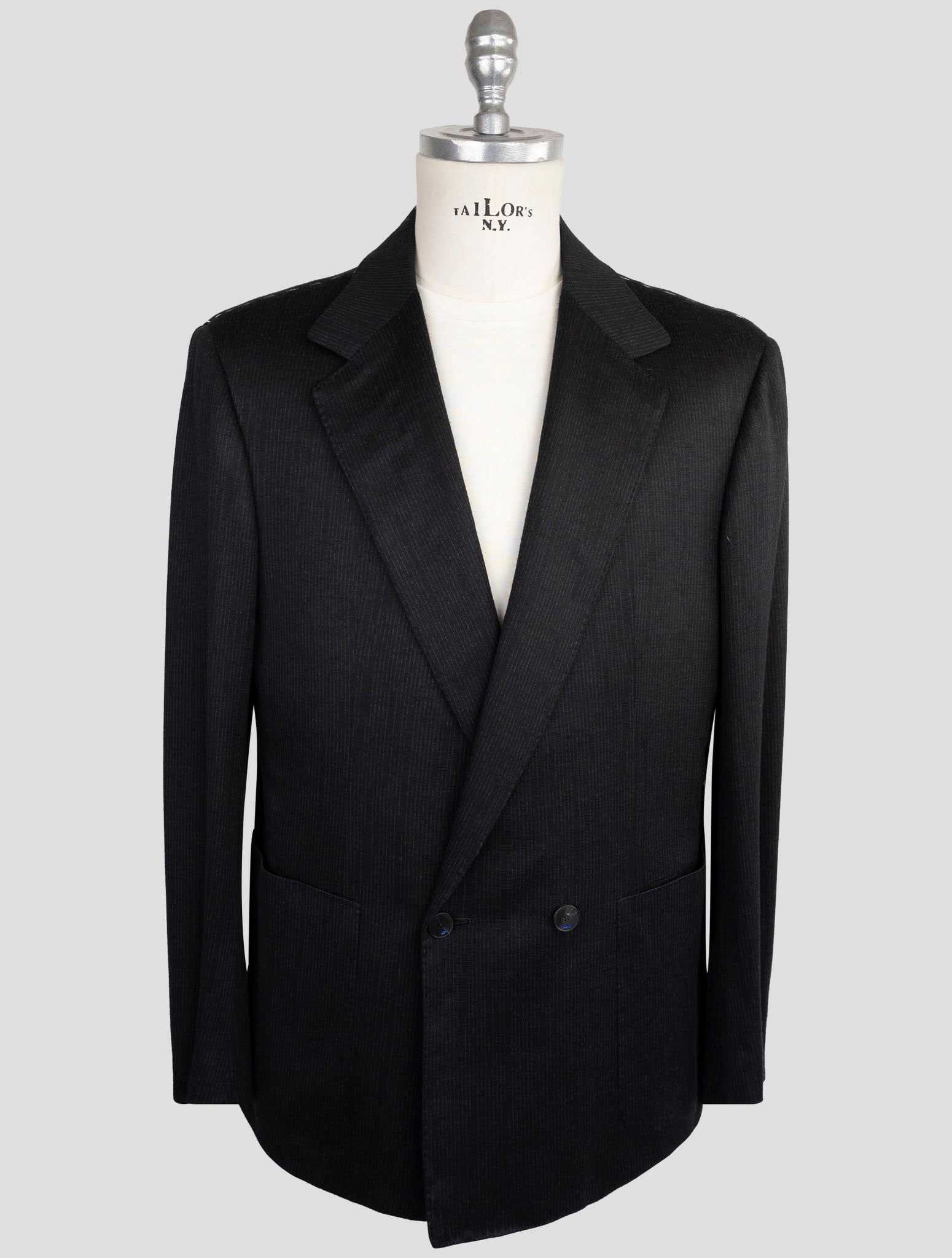 Kiton Knt Blue Wool Suit