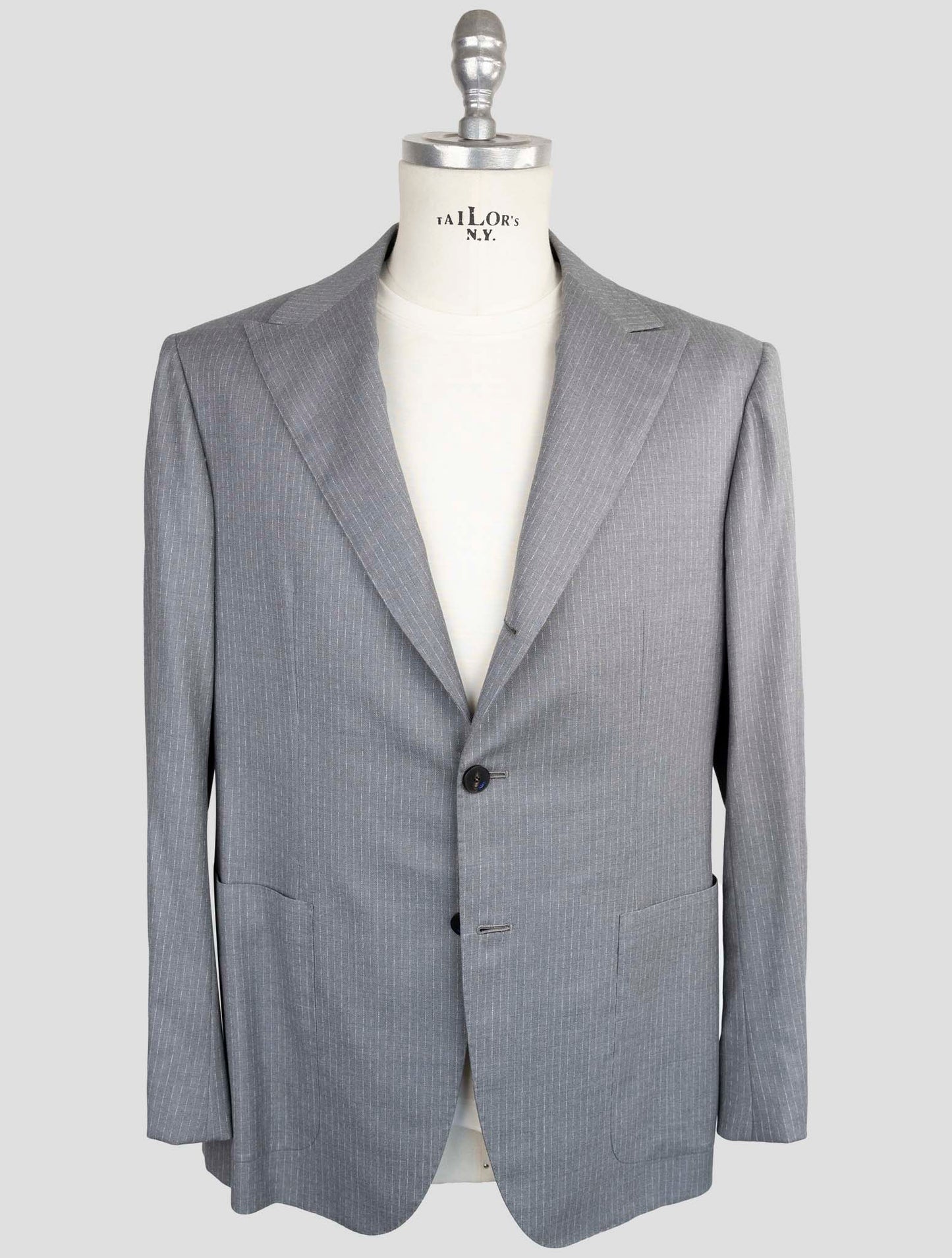 Kiton Knt Gray Virgin Wool Ea Suit
