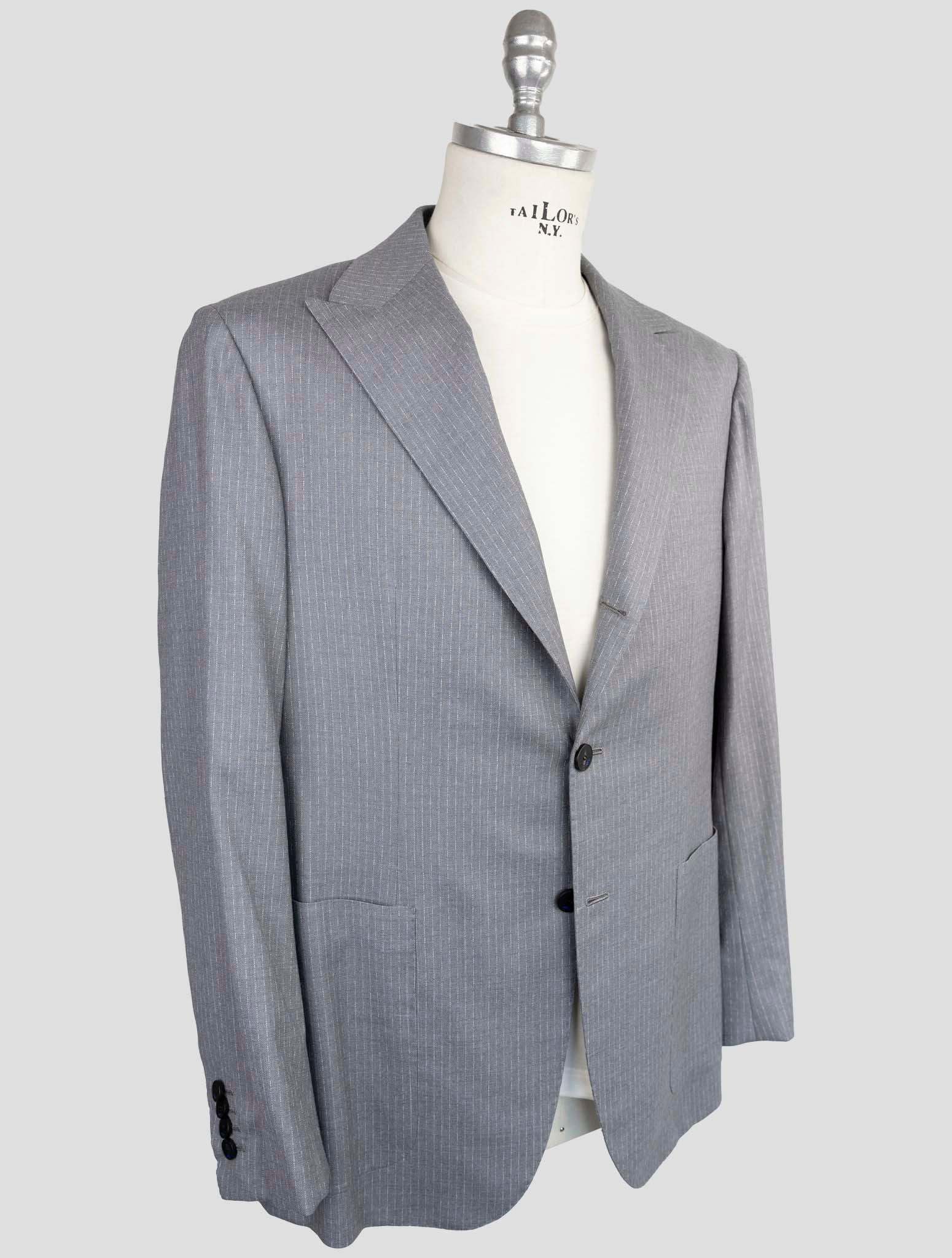 Kiton Knt Gray Virgin Wool Ea Suit