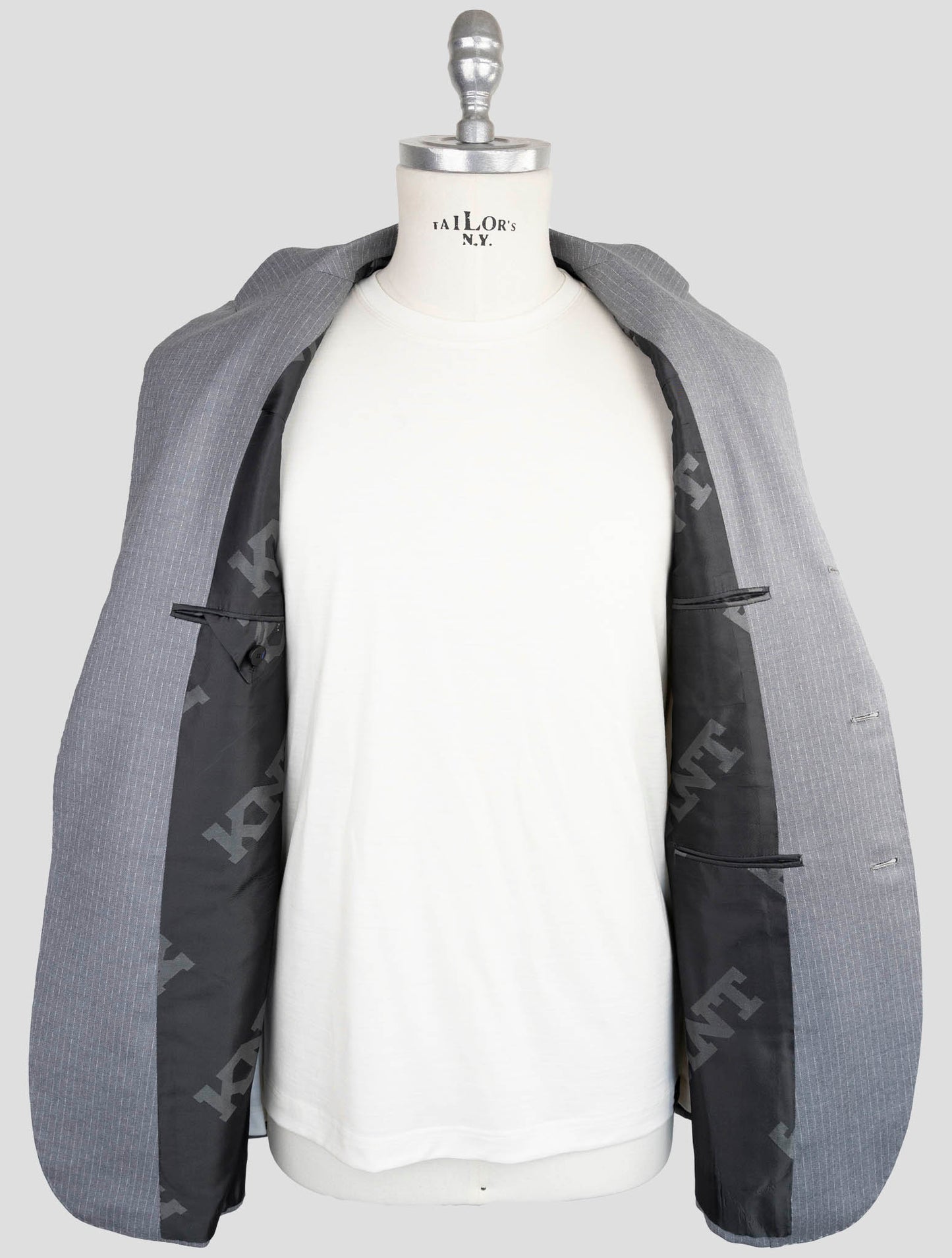 Kiton Knt Gray Virgin Wool Ea Suit