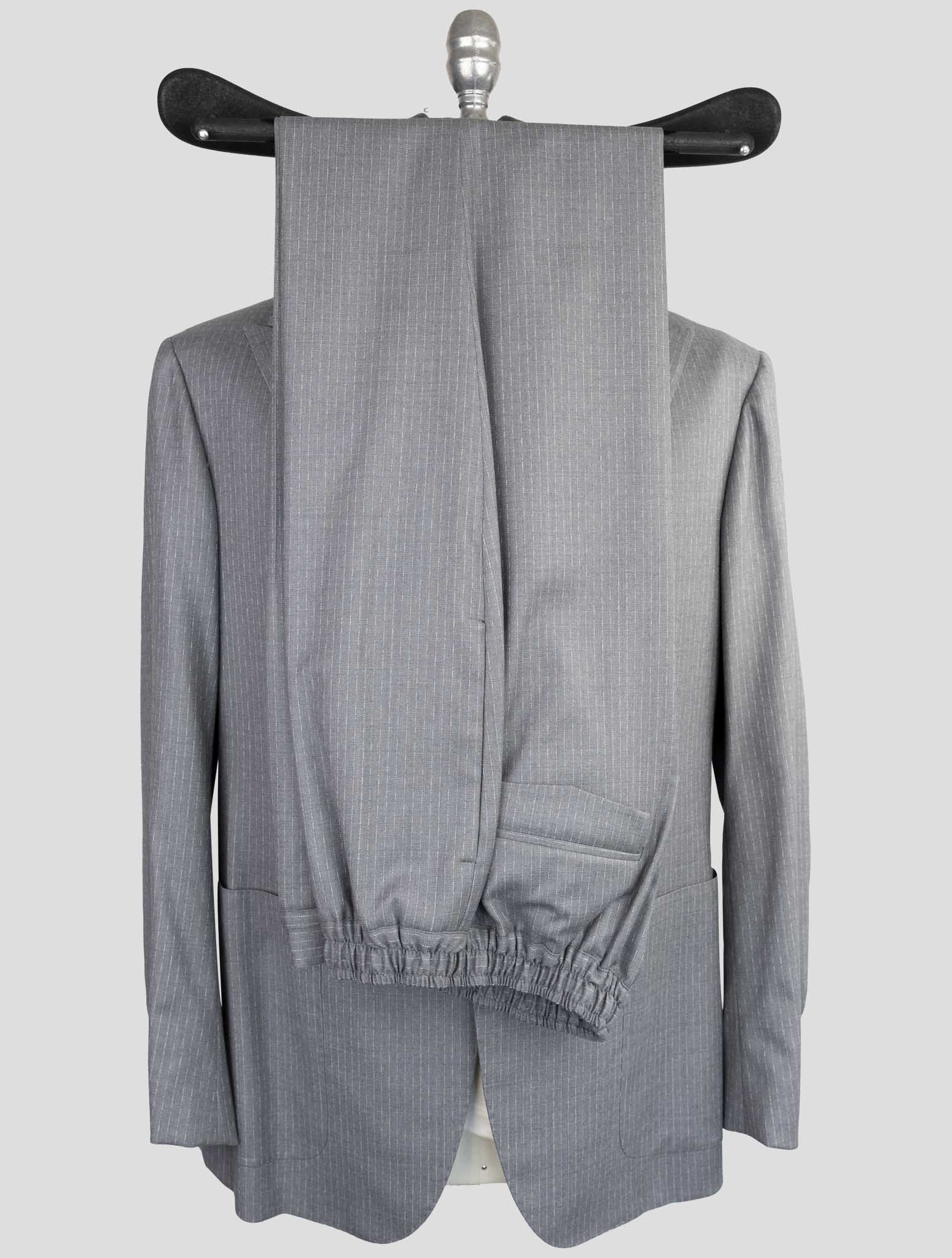 Kiton Knt Gray Virgin Wool Ea Suit