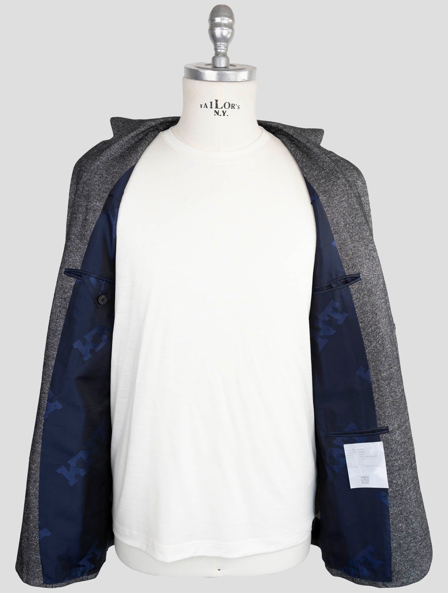 Kiton Knt Dark Gray Cashmere Silk Suit