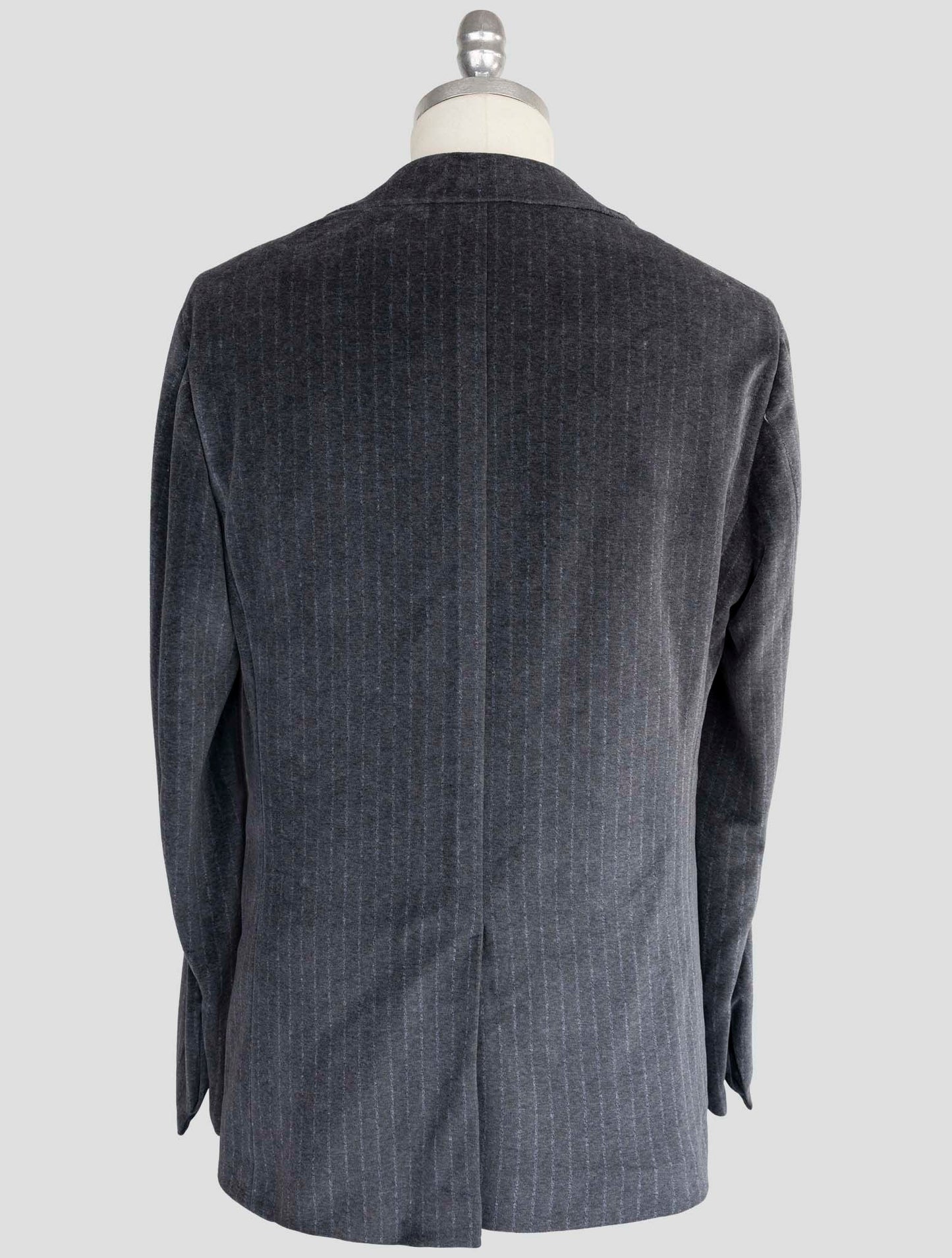 Kiton Knt Gray Cotton Pl Velvet Suit