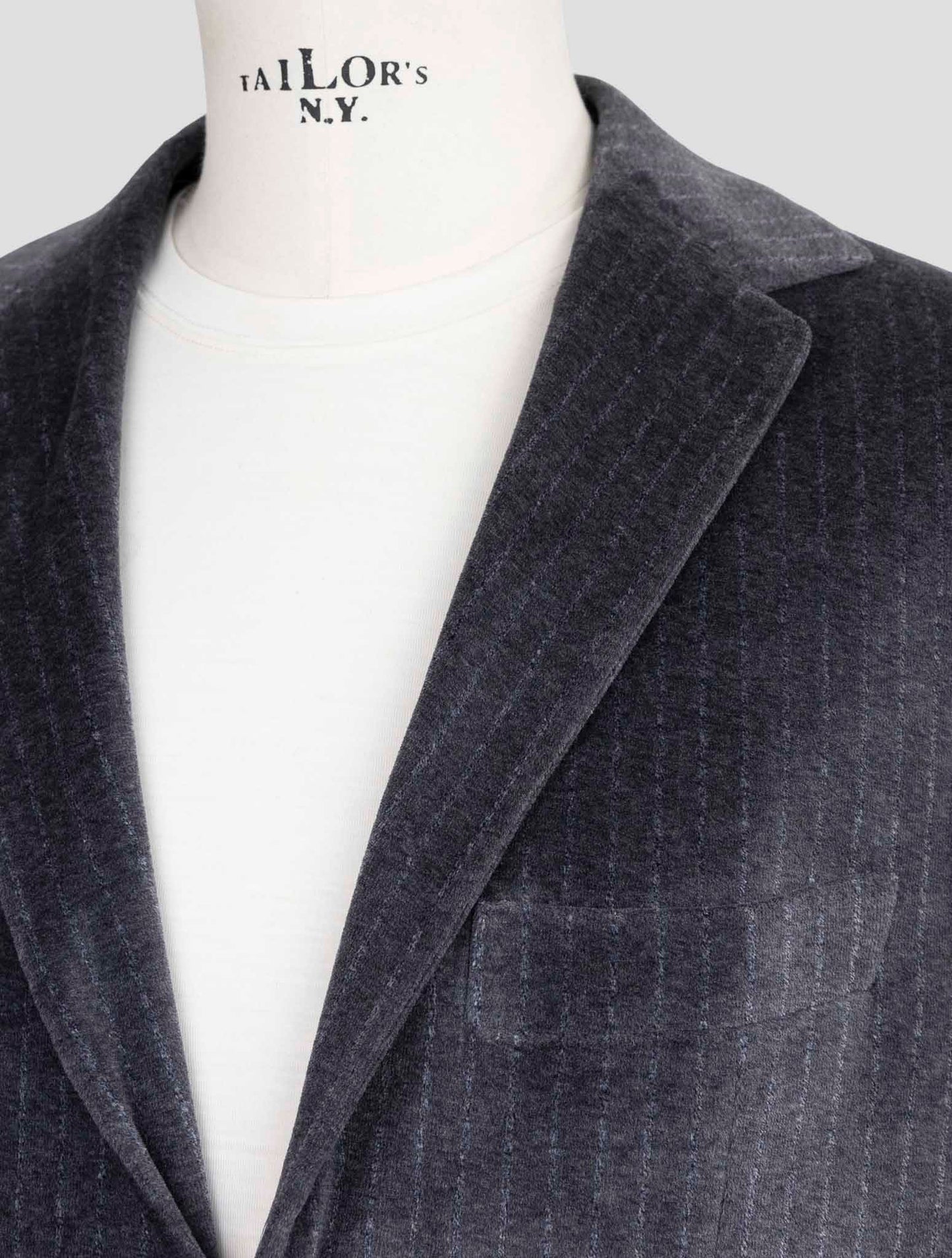 Kiton Knt Gray Cotton Pl Velvet Suit