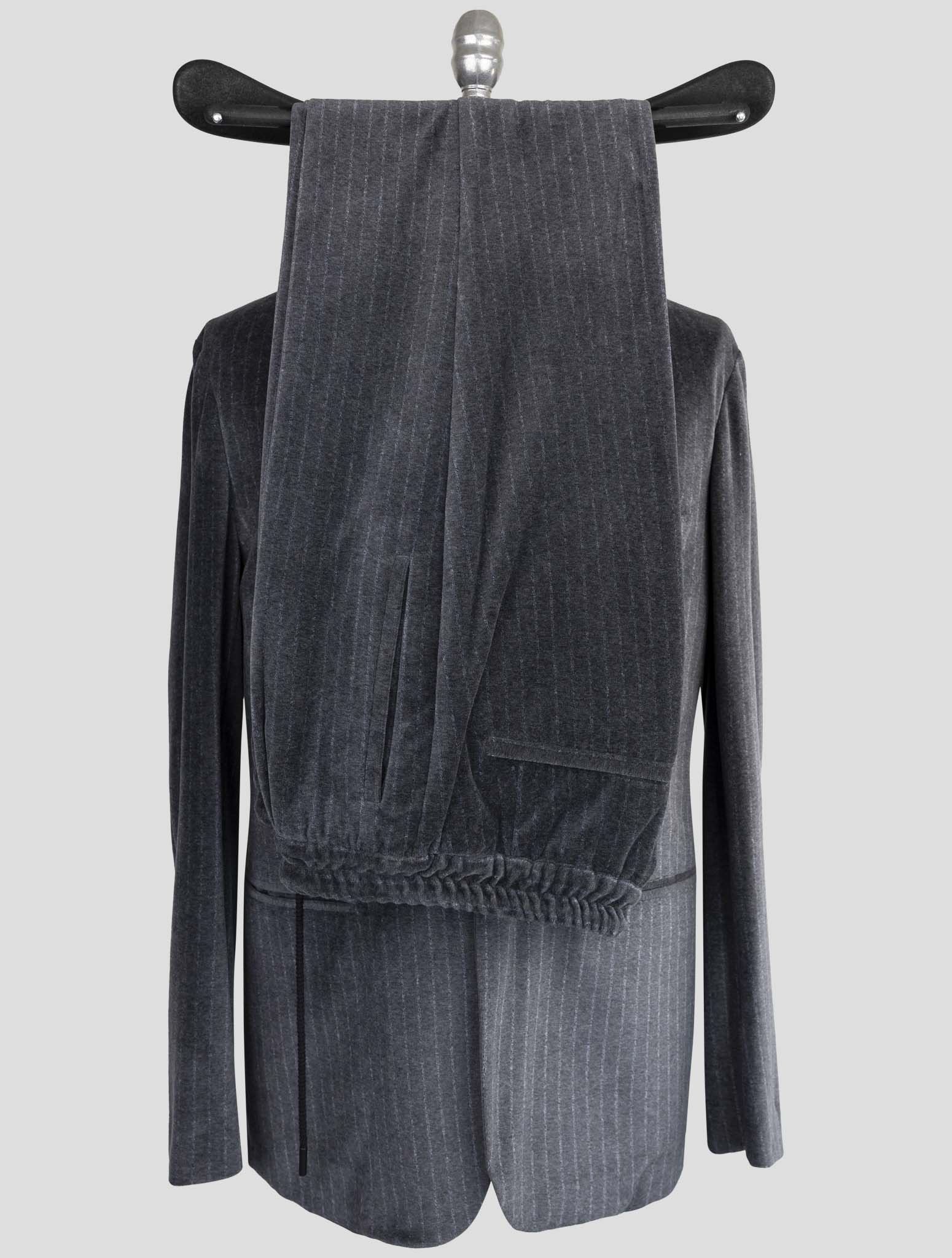 Kiton Knt Gray Cotton Pl Velvet Suit