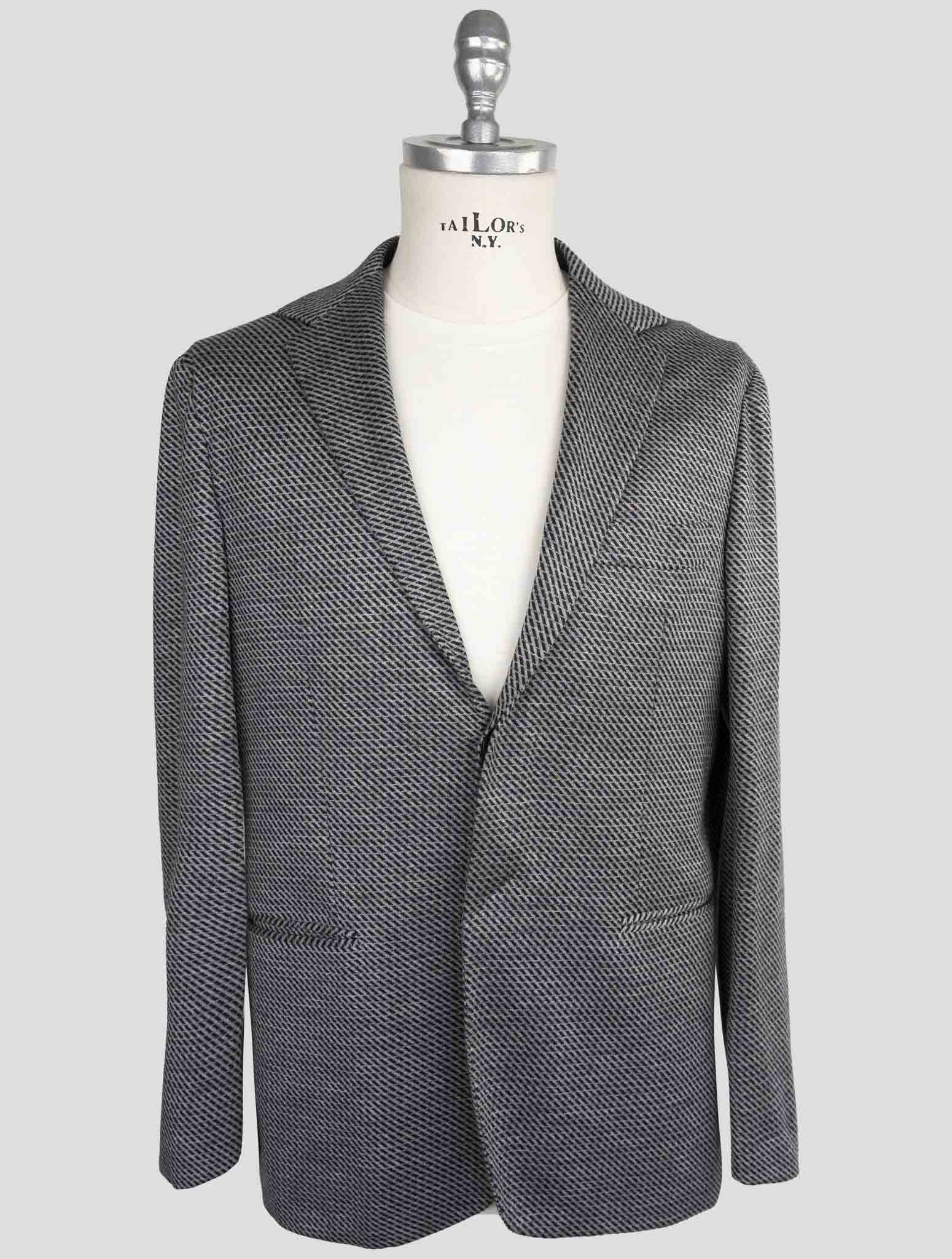 Kiton Knt Gray Cashmere Wool Pl Suit