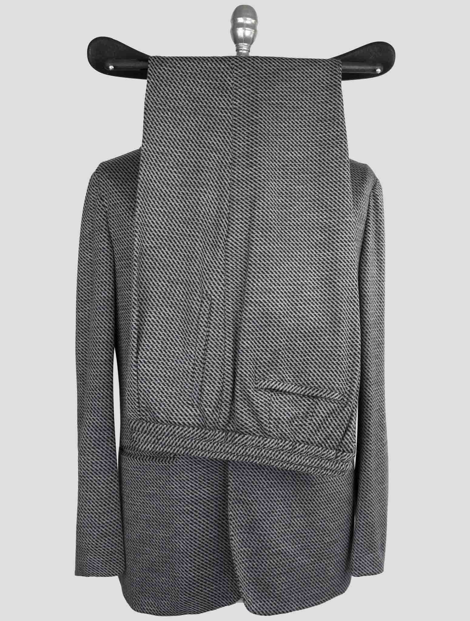 Kiton Knt Gray Cashmere Wool Pl Suit