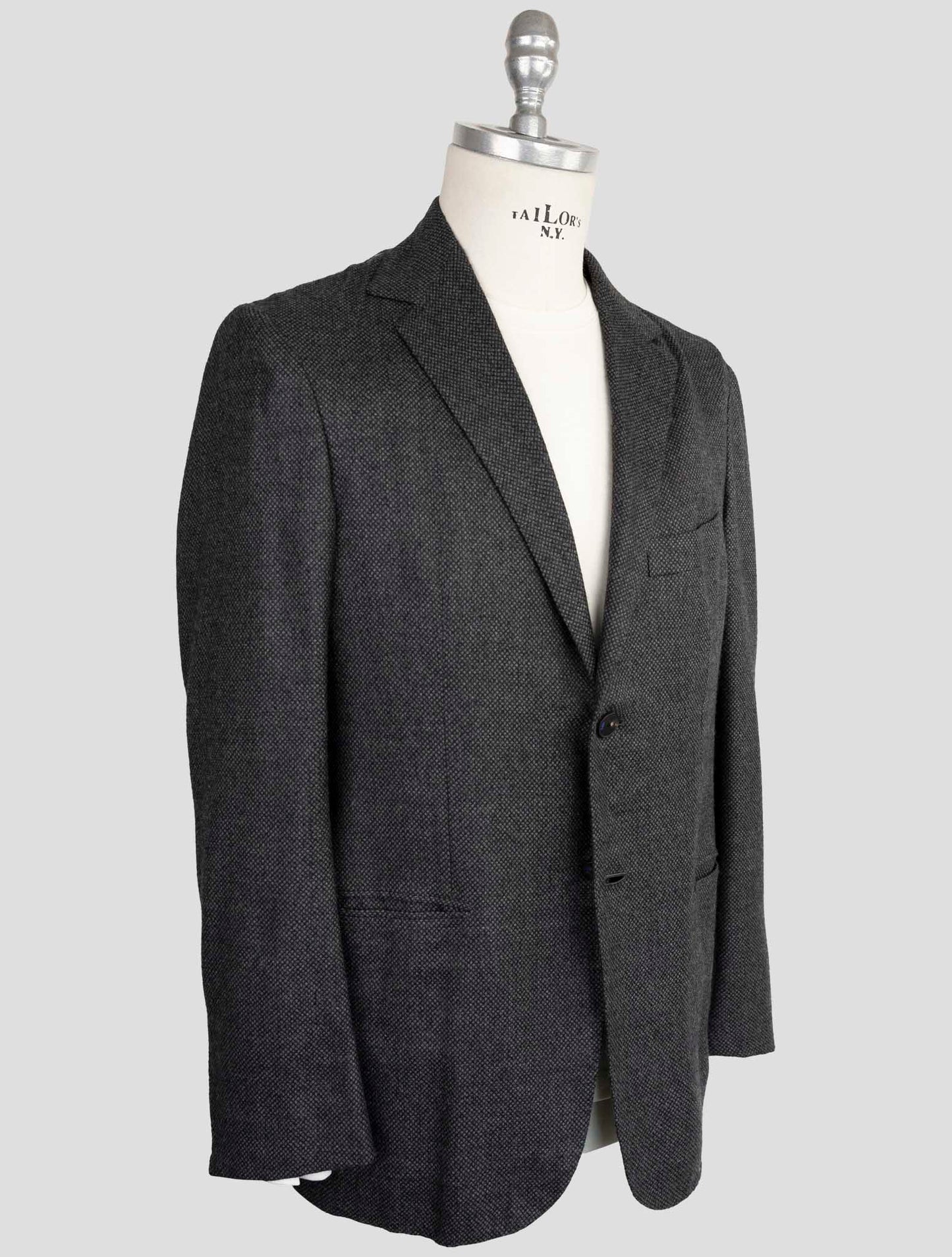 Kiton Knt Gray Cashmere Silk Suit