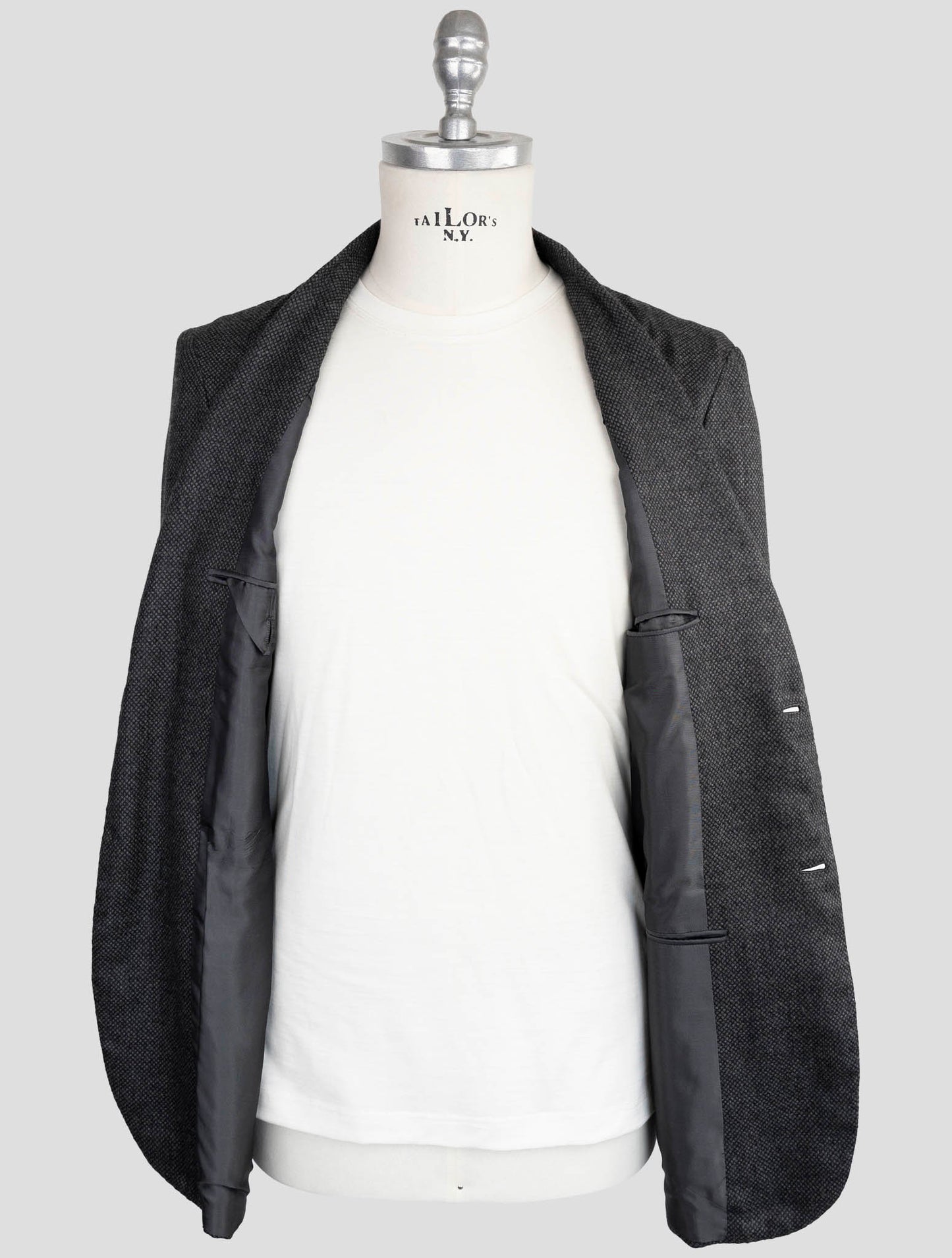 Kiton Knt Gray Cashmere Silk Suit