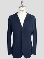 Kiton Knt Blue Cotton Cashmere Silk Suit