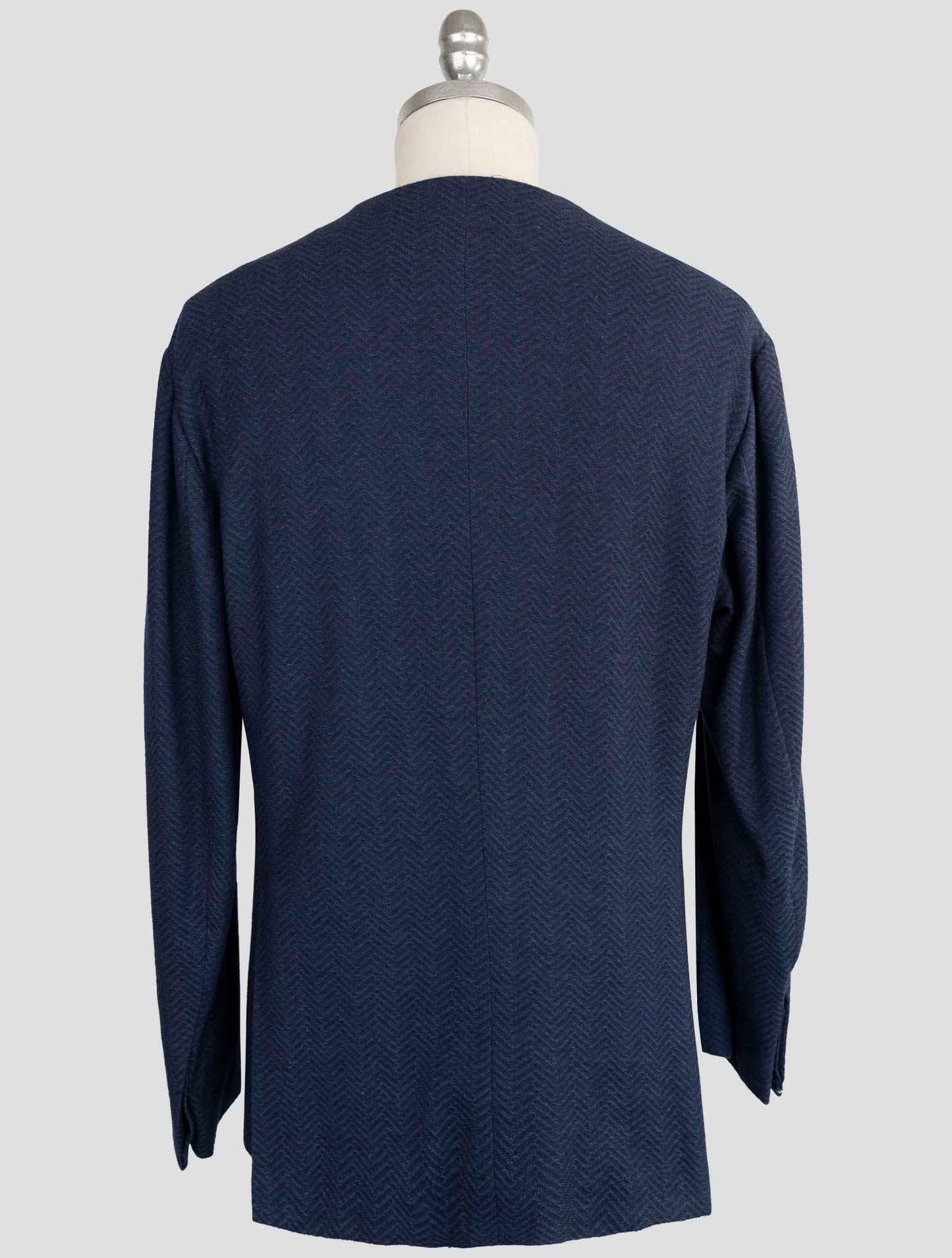 Kiton Knt Blue Cotton Cashmere Silk Suit