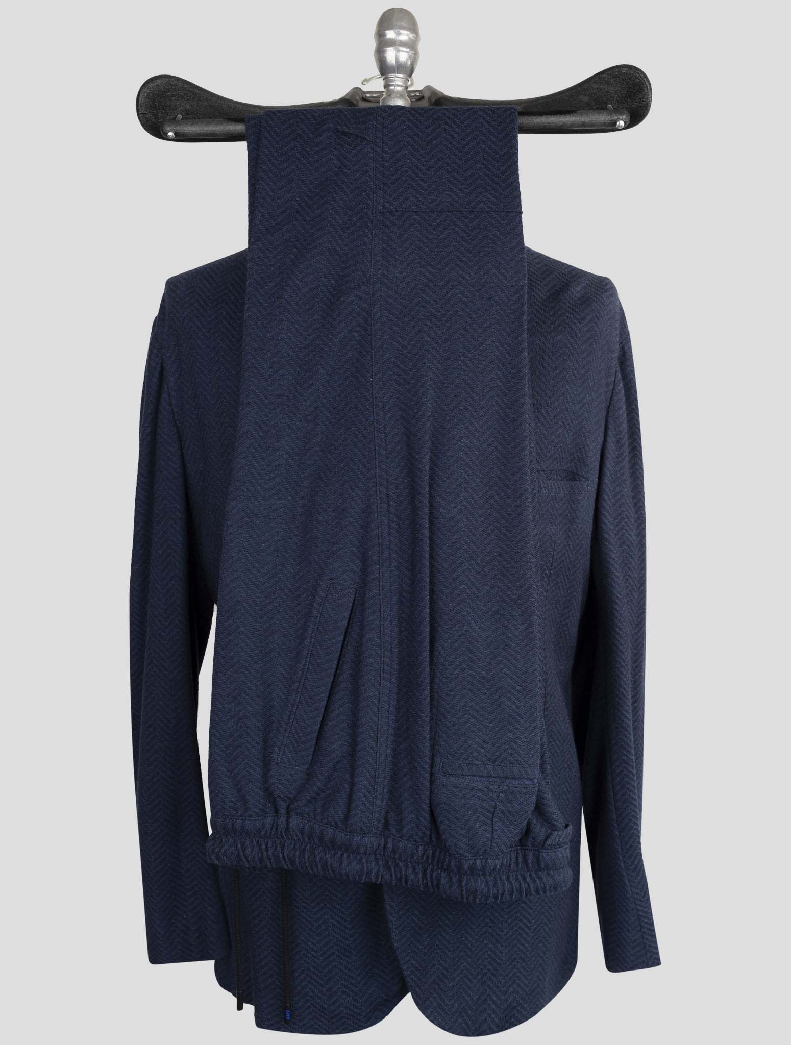 Kiton Knt Blue Cotton Cashmere Silk Suit