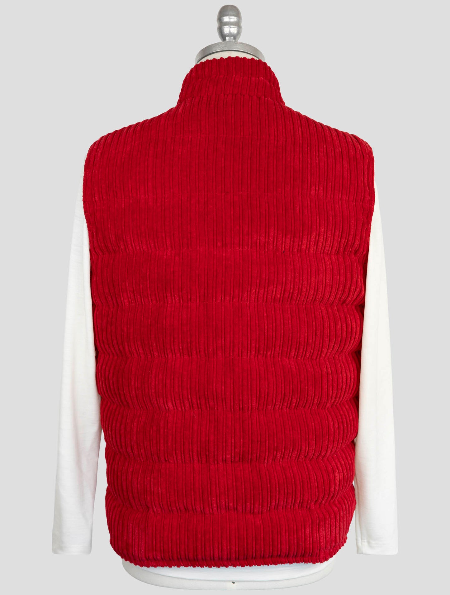 Kiton Knt Red Pl Pa Velvet Coat Gilet