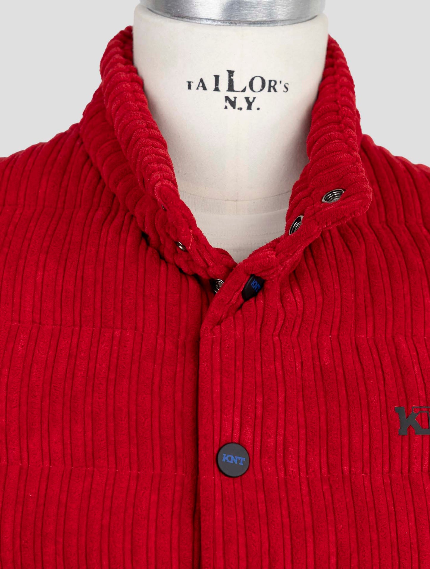 Kiton Knt Red Pl Pa Velvet Coat Gilet