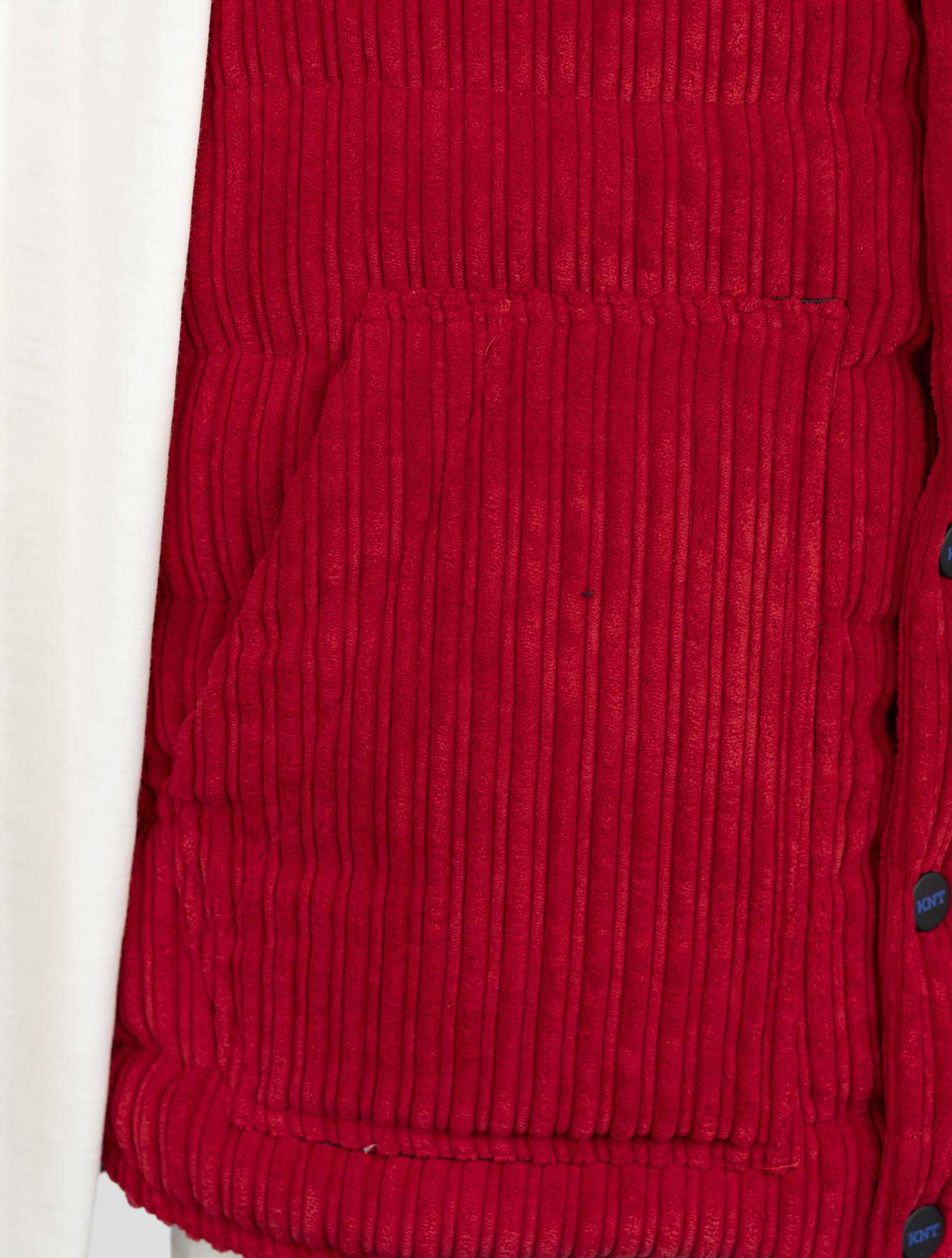 Kiton Knt Red Pl Pa Velvet Coat Gilet