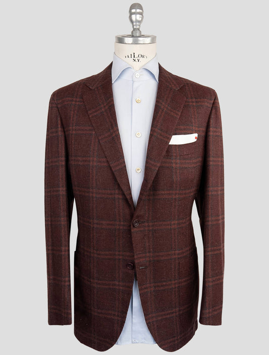 Kiton Brown Cashmere Silk Linen Blazer