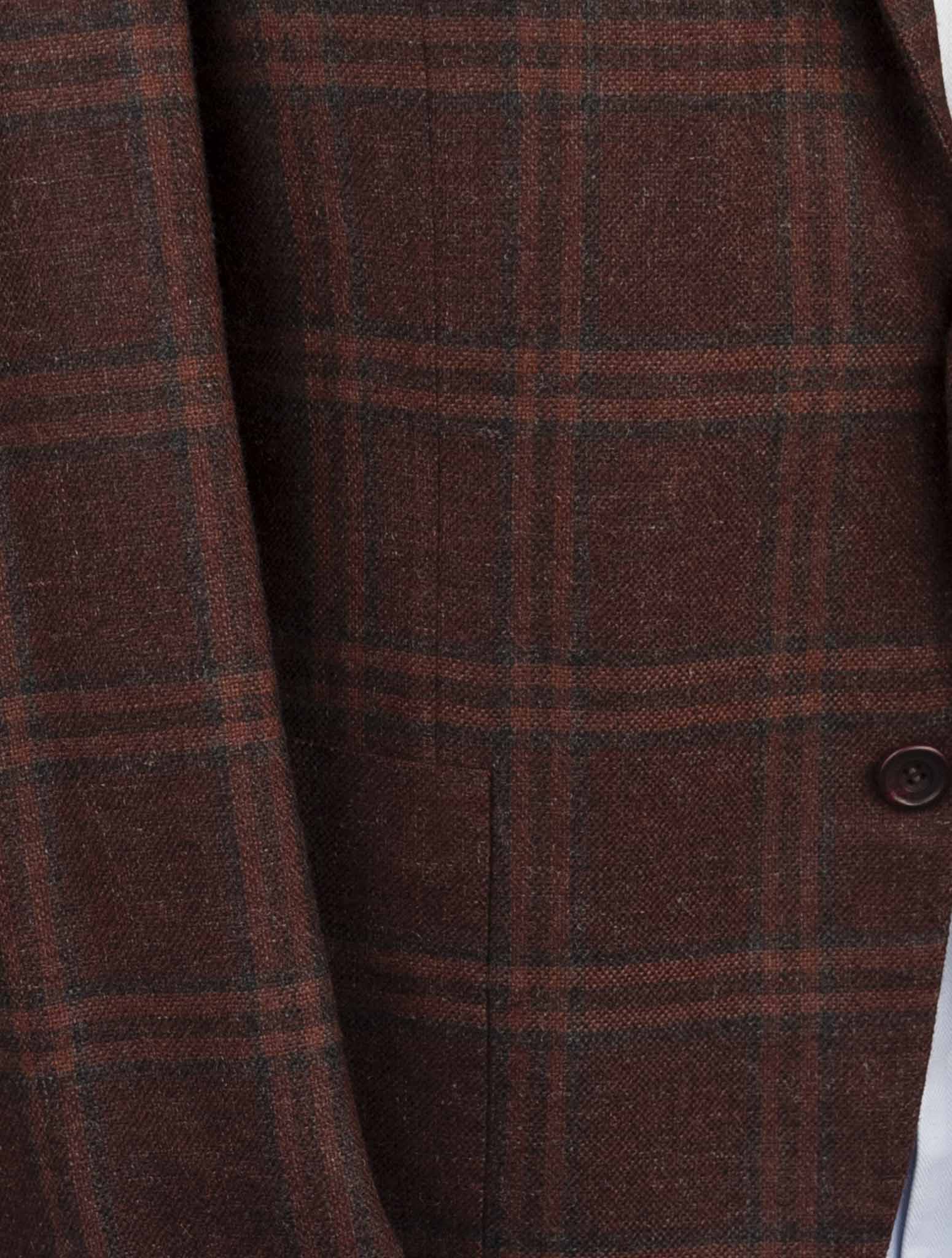 Kiton Brown Cashmere Silk Linen Blazer