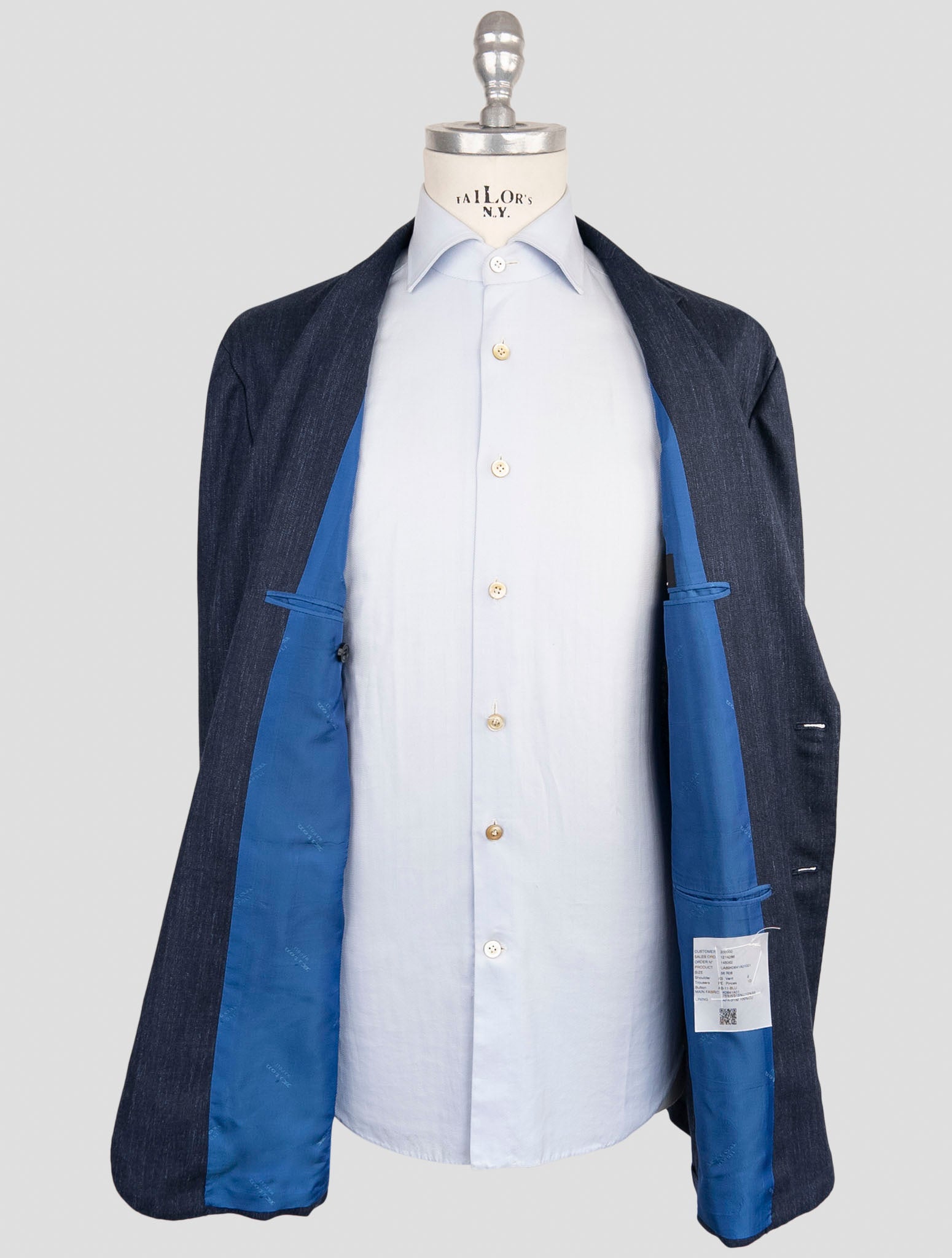 Kiton Blue Cashmere Linen Silk Suit