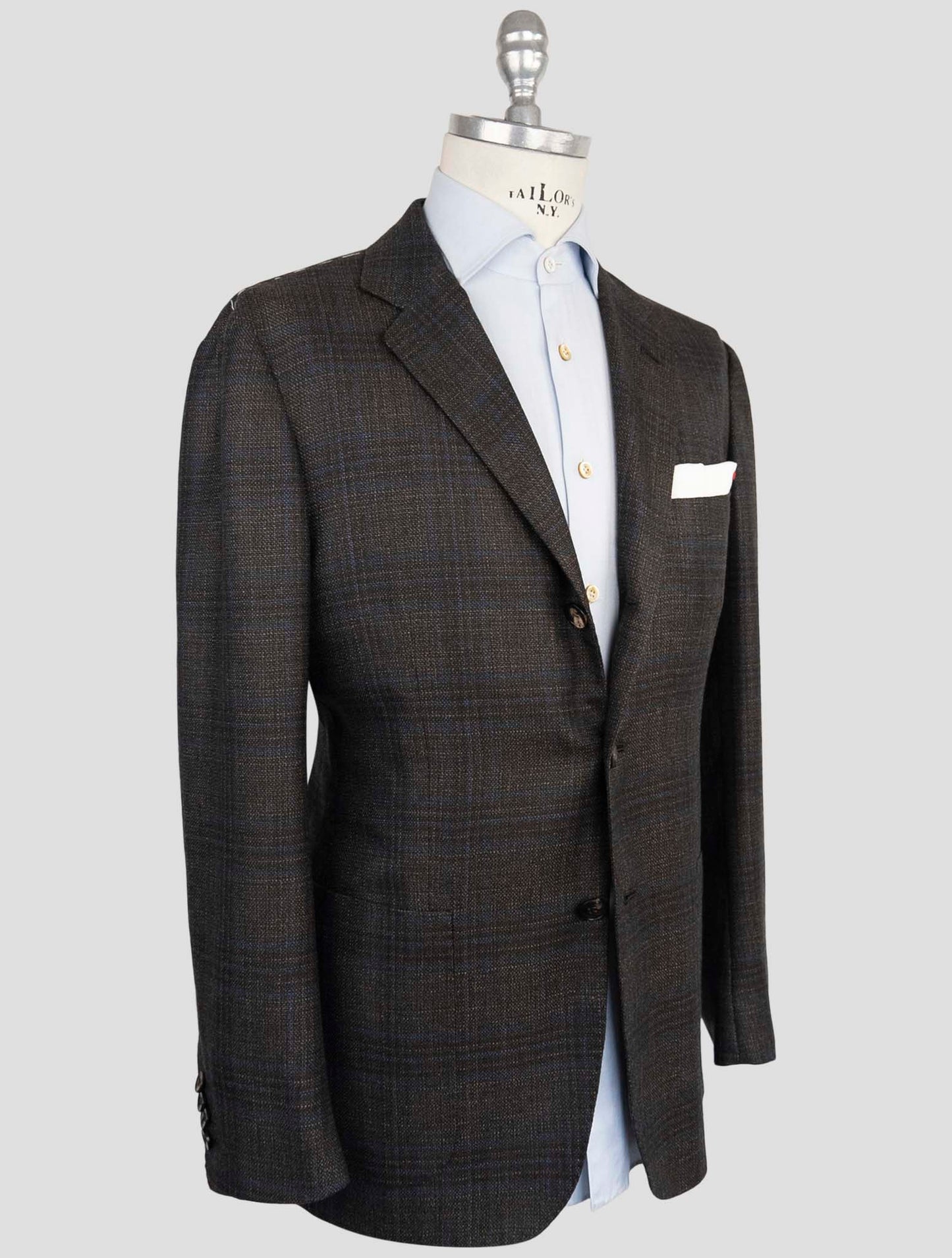 Kiton Brown Cashmere Silk Blazer