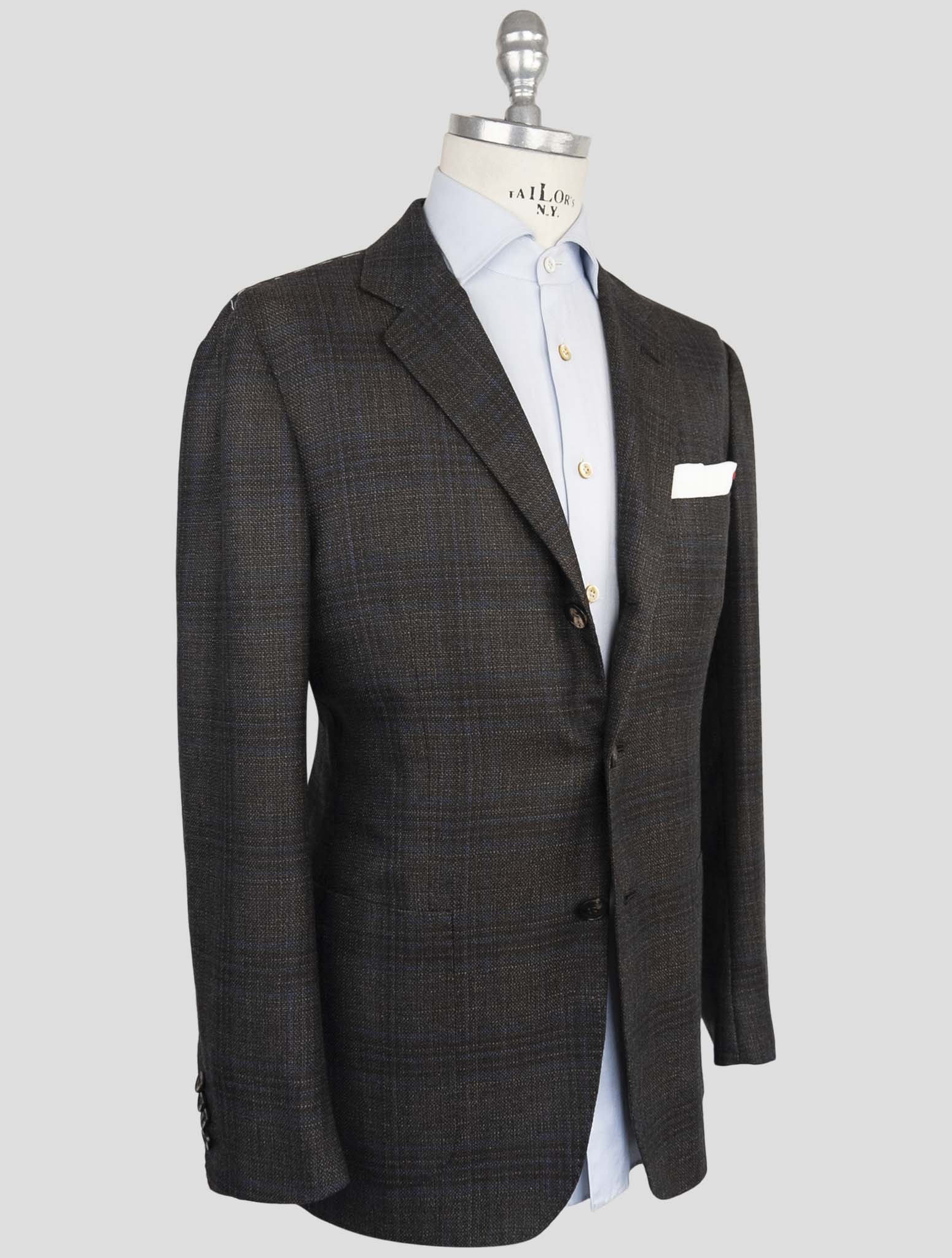 Kiton Brown Cashmere Silk Blazer
