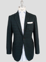 Kiton Green Blue Cashmere Silk Blazer