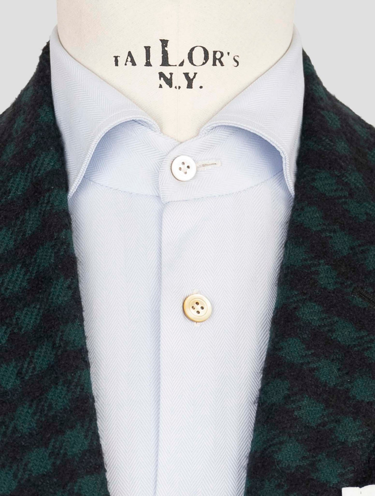 Kiton Green Blue Cashmere Silk Blazer