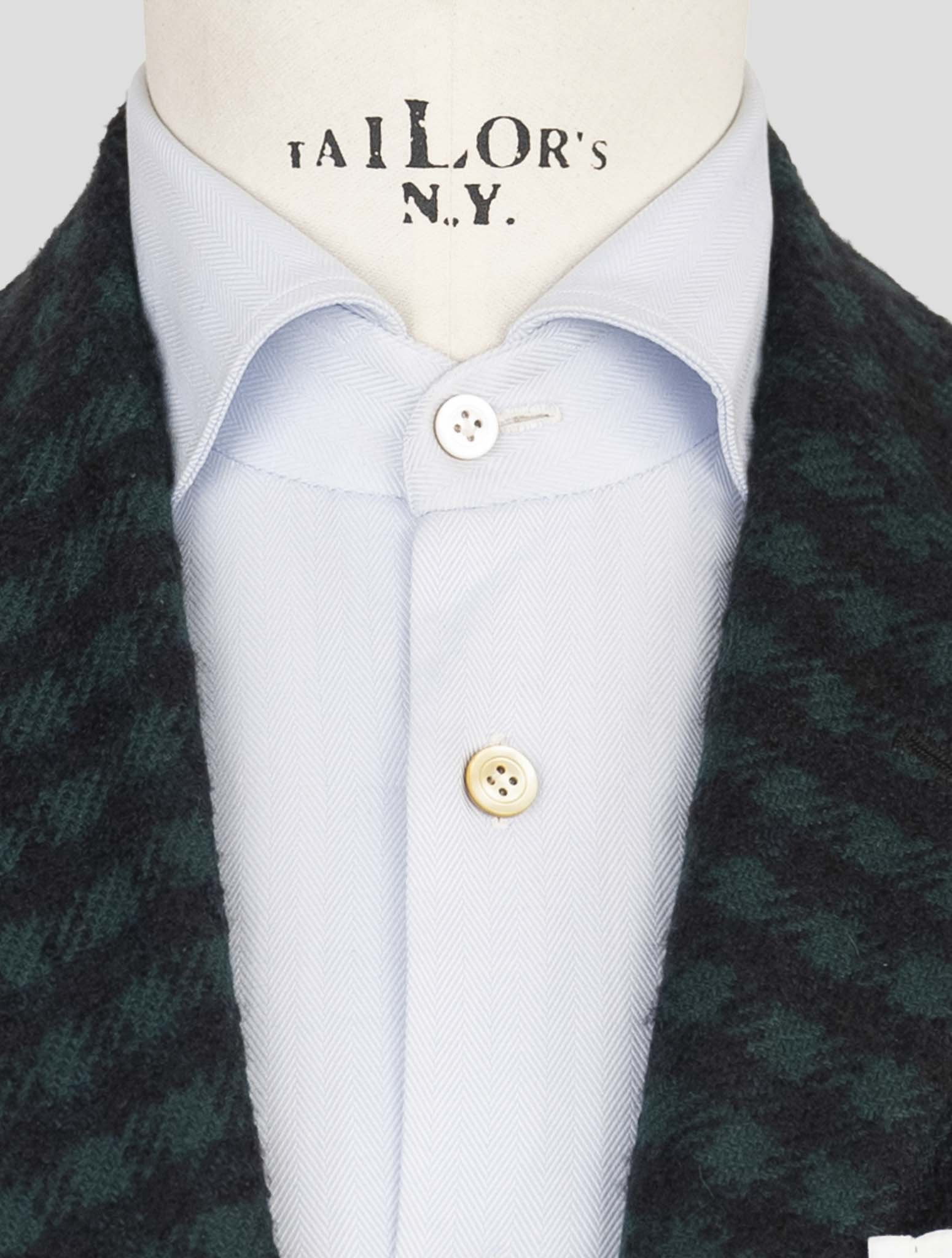 Kiton Green Blue Cashmere Silk Blazer