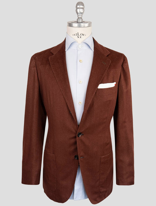 Kiton Brown Vicuna Peru Silk Blazer