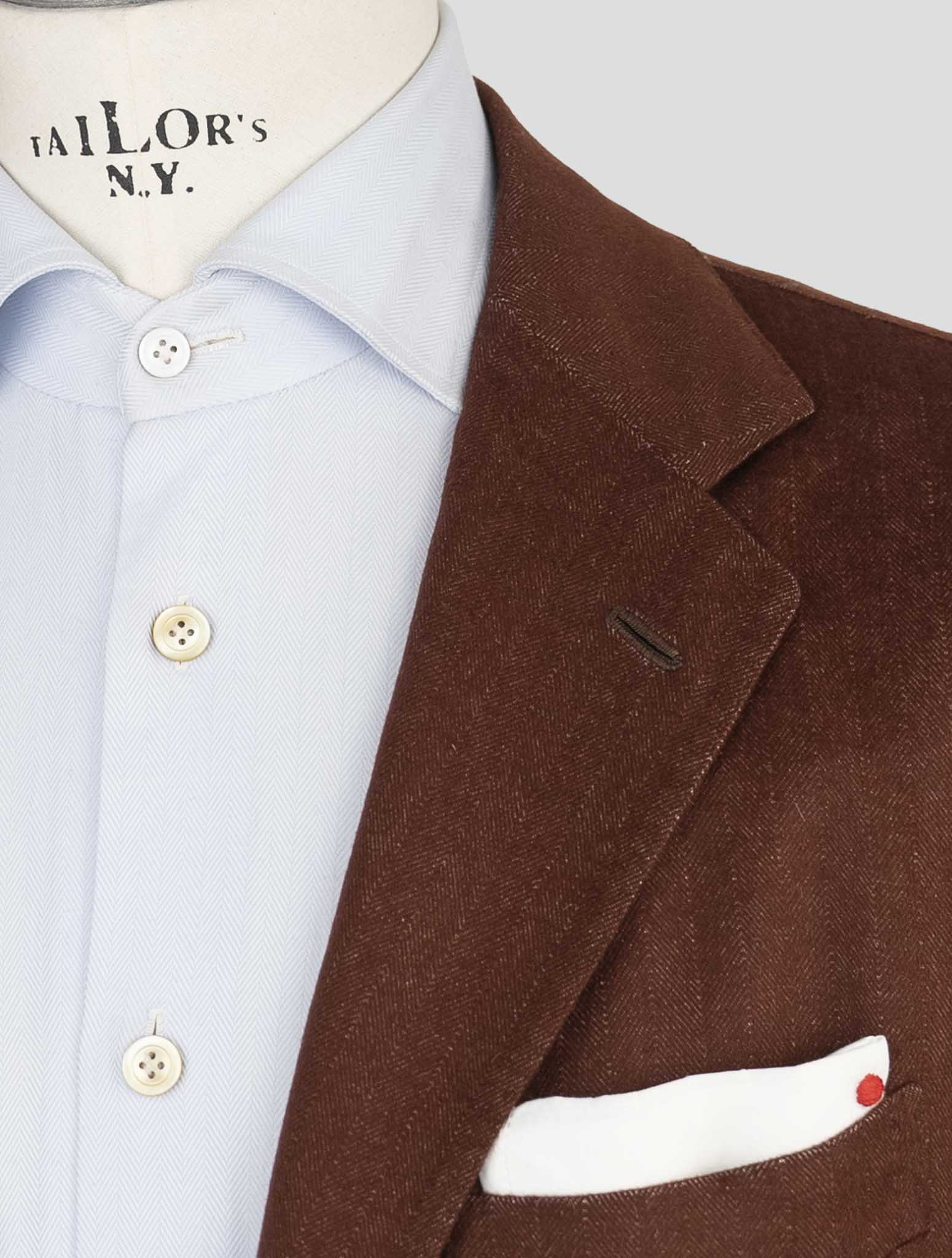Kiton Brown Vicuna Peru Silk Blazer