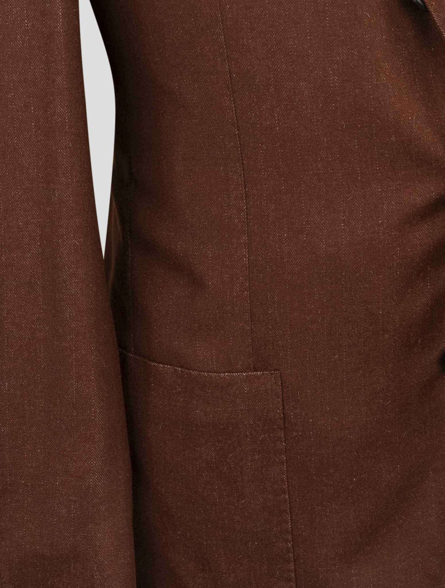 Kiton Brown Vicuna Peru Silk Blazer